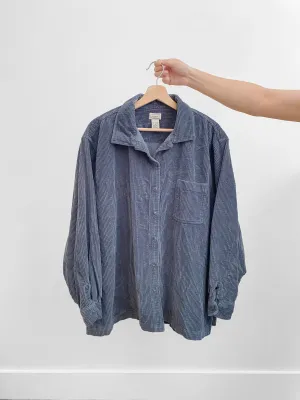 LL Bean Dusty Blue Corduroy Button Up (3X)