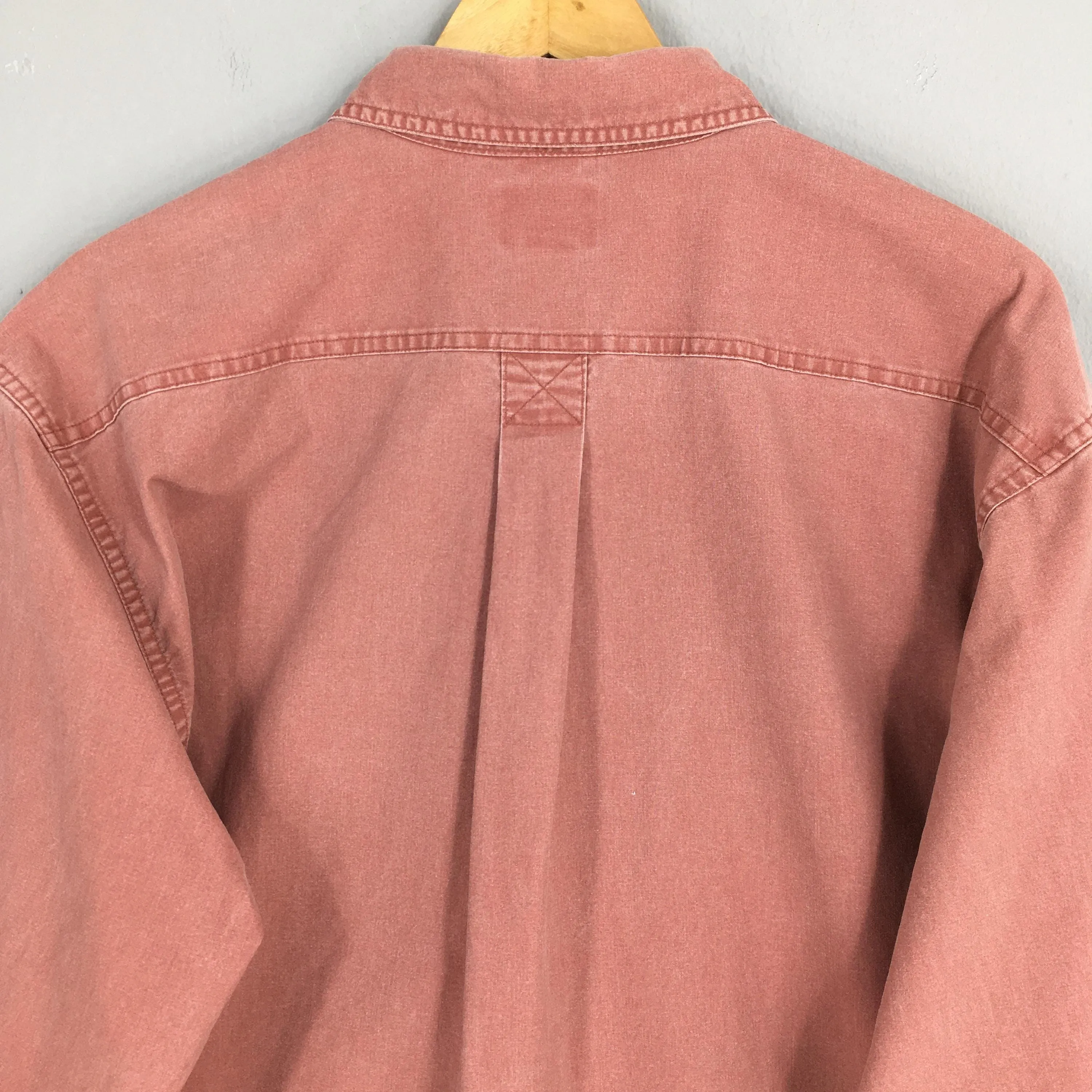 LL Bean Flannel Plain Work Shirt Large