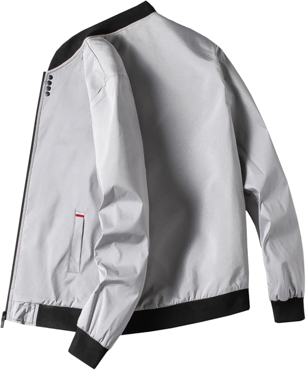 Lmdudan Men's Bomber Jackets Lightweight Casual Coat Zipper Windbreaker Winter Warm Leather Motorcycle Jacket with Pockets