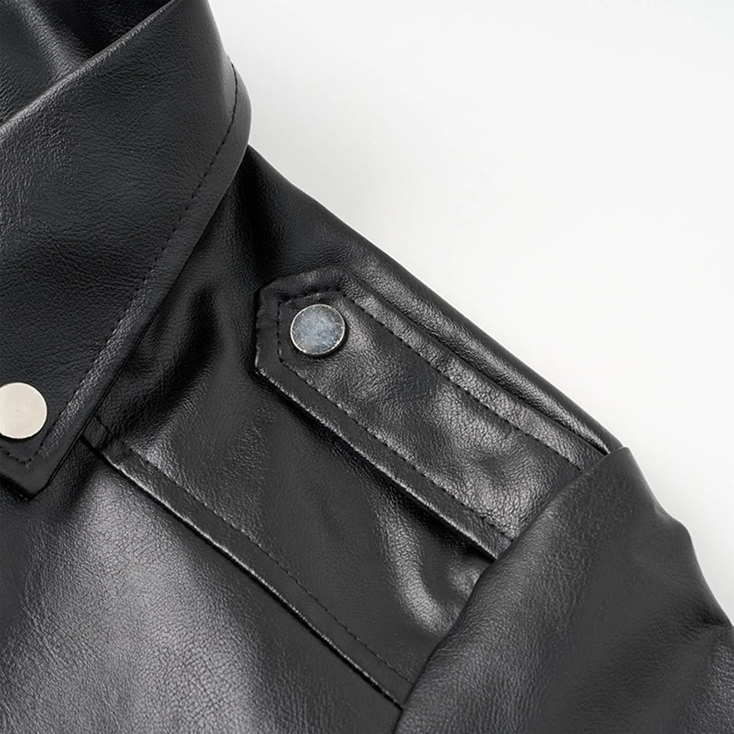 Lmdudan Men's Bomber Leather Jacket Mens Winter Motorcycle Jackets Casual Lapel Zipper Up Windbreaker Coat with Pockets 2024