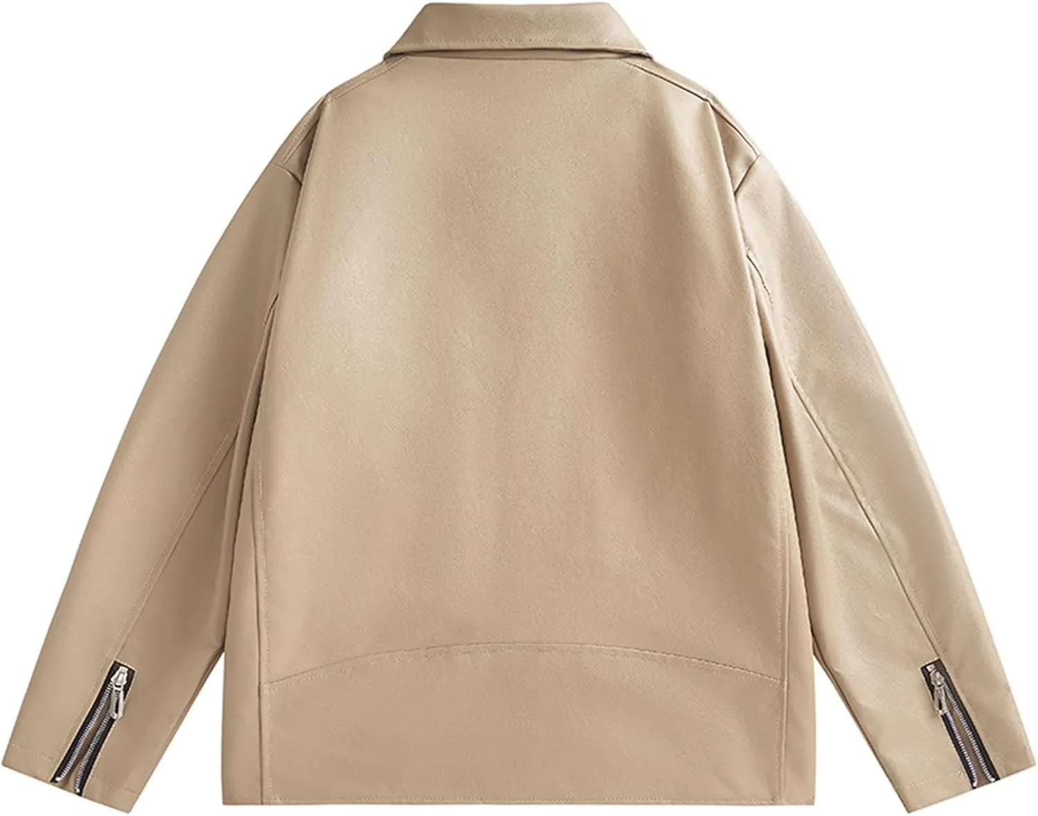 Lmdudan Men's Bomber Leather Jacket Mens Winter Motorcycle Jackets Casual Lapel Zipper Up Windbreaker Coat with Pockets 2024