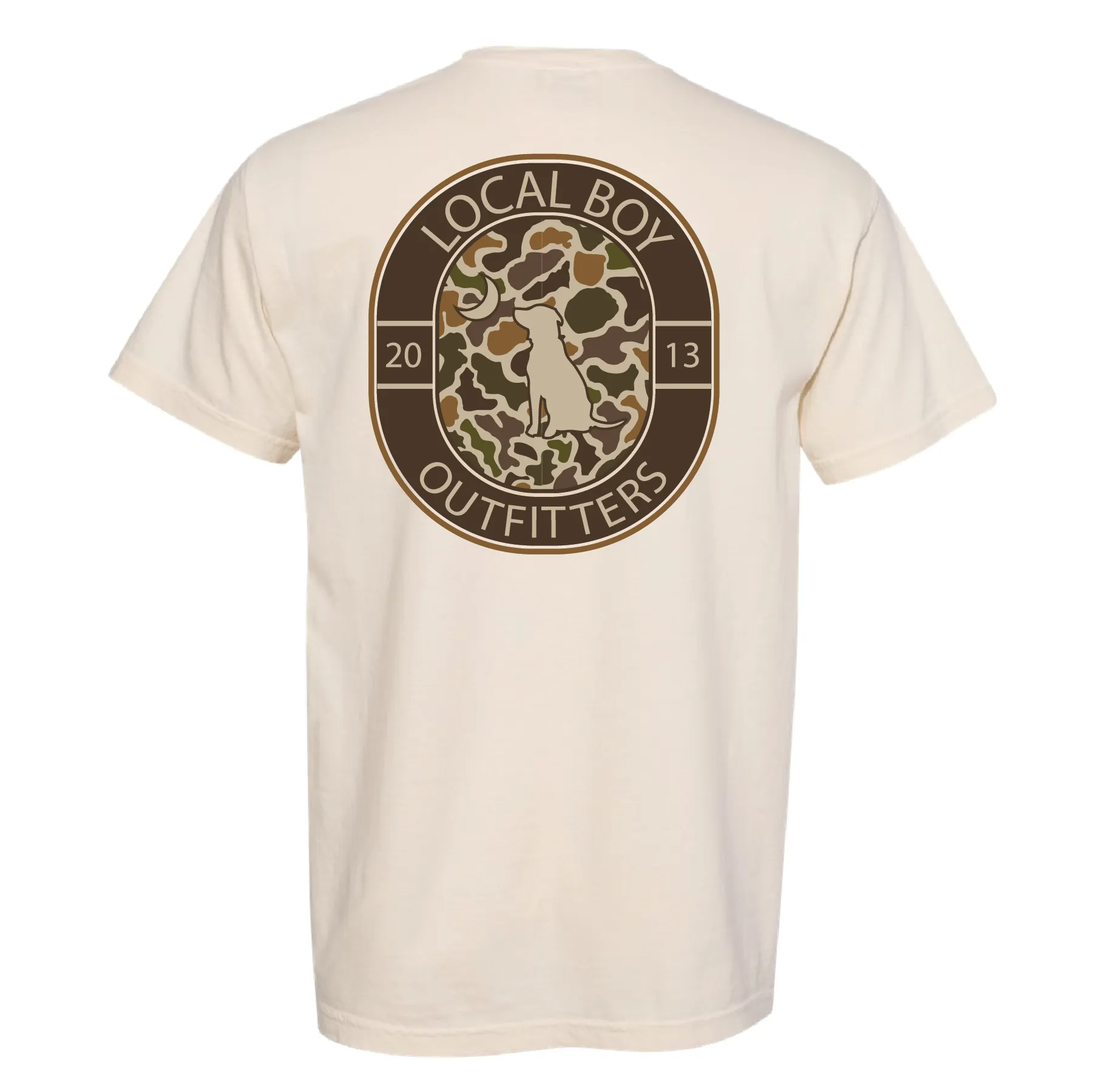 Local Boy Outfitters Vintage Crest Short Sleeve T-Shirt - Latte - L1000519