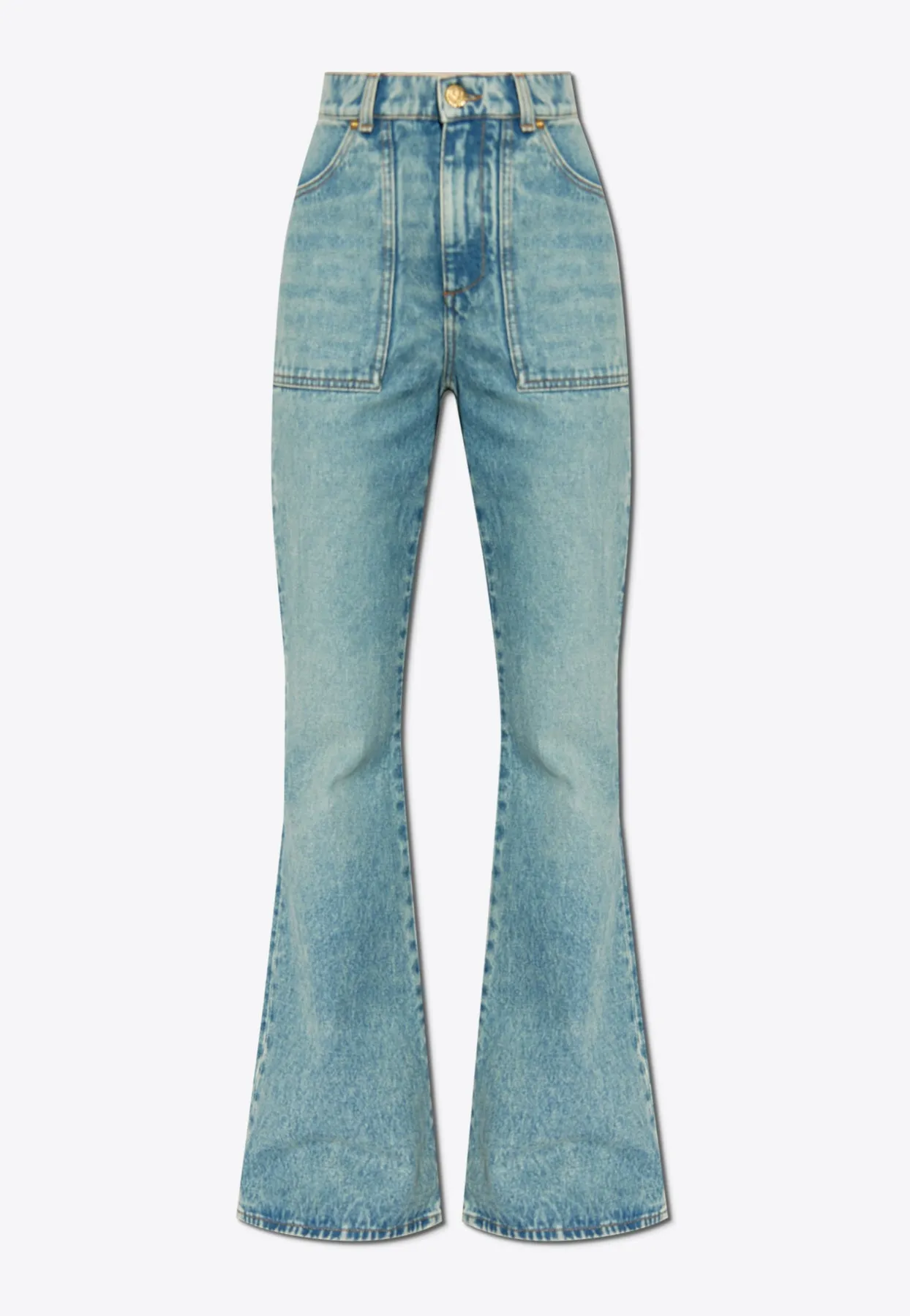 Logo Patch Flared Jeans