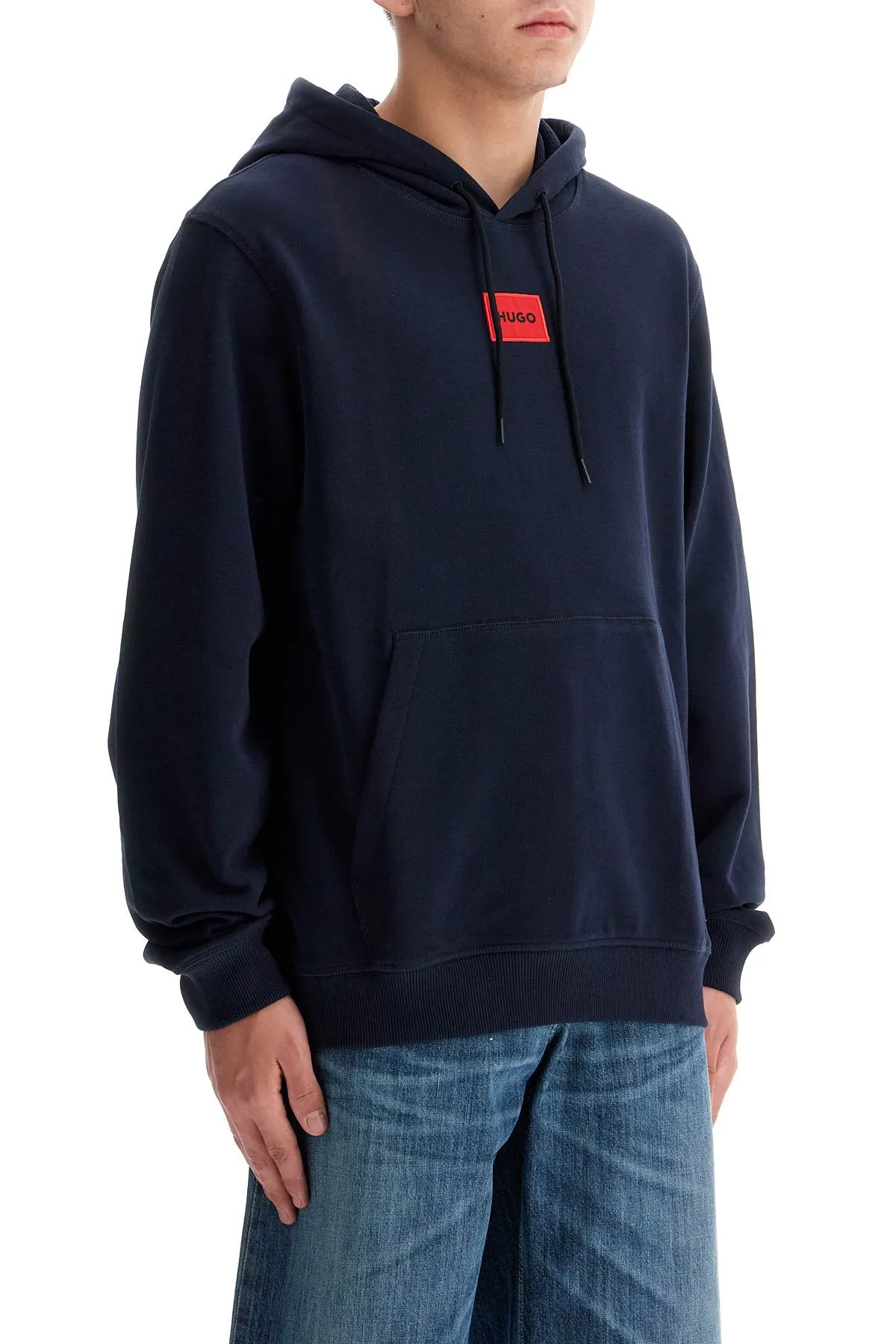 logo patch hoodie 50458700 DARK BLUE