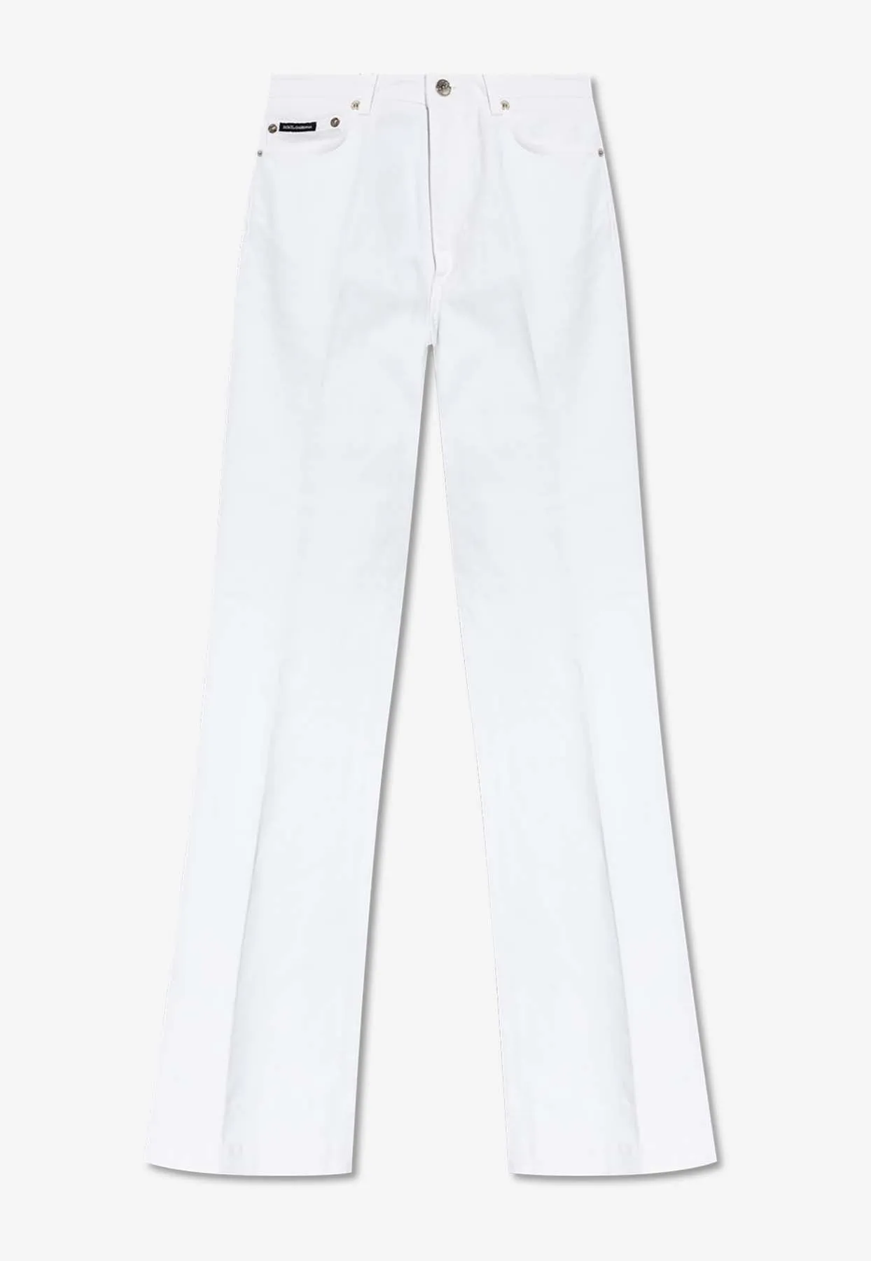 Logo Plaque High-Rise Flared Jeans