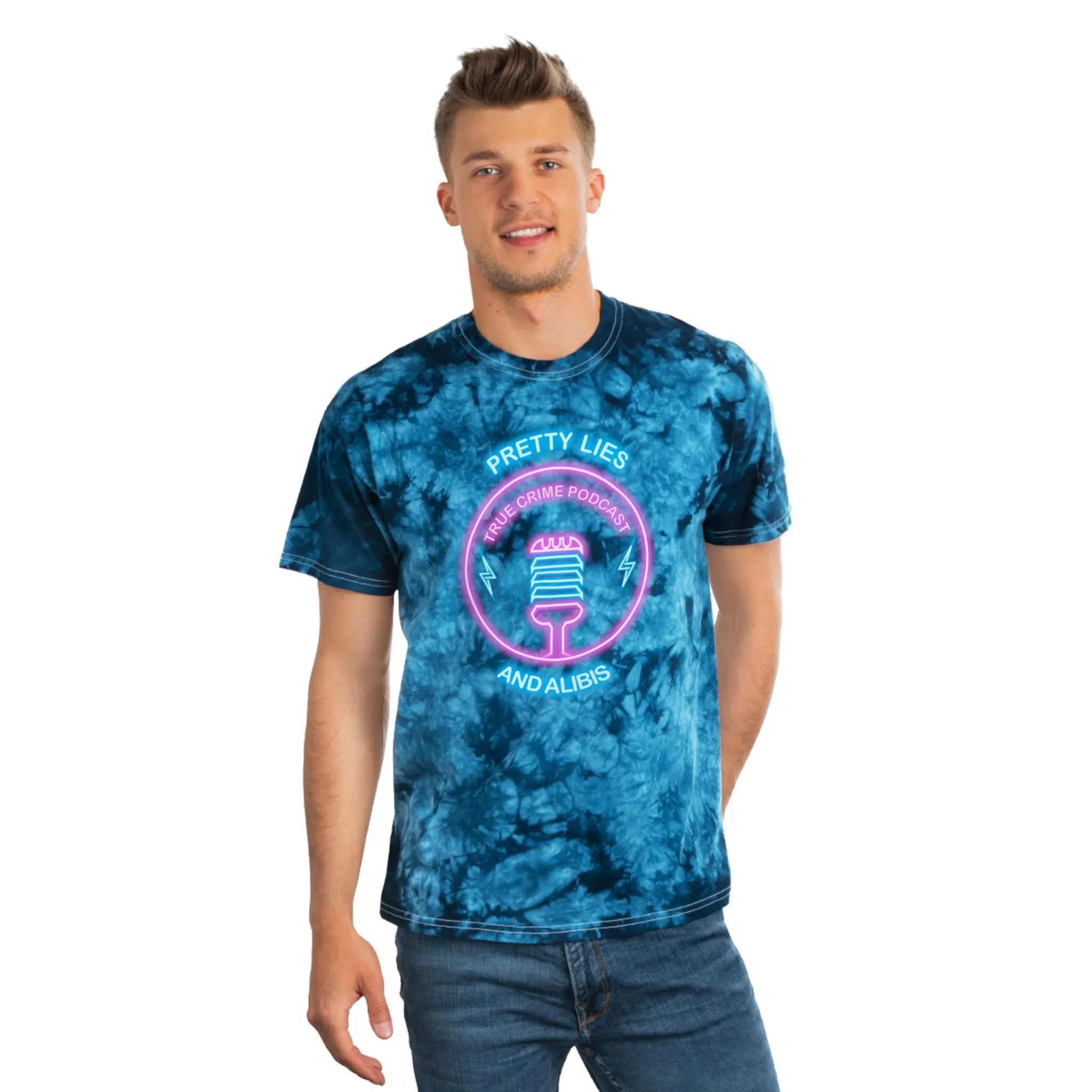 Logo Tie-Dye Tee, Crystal
