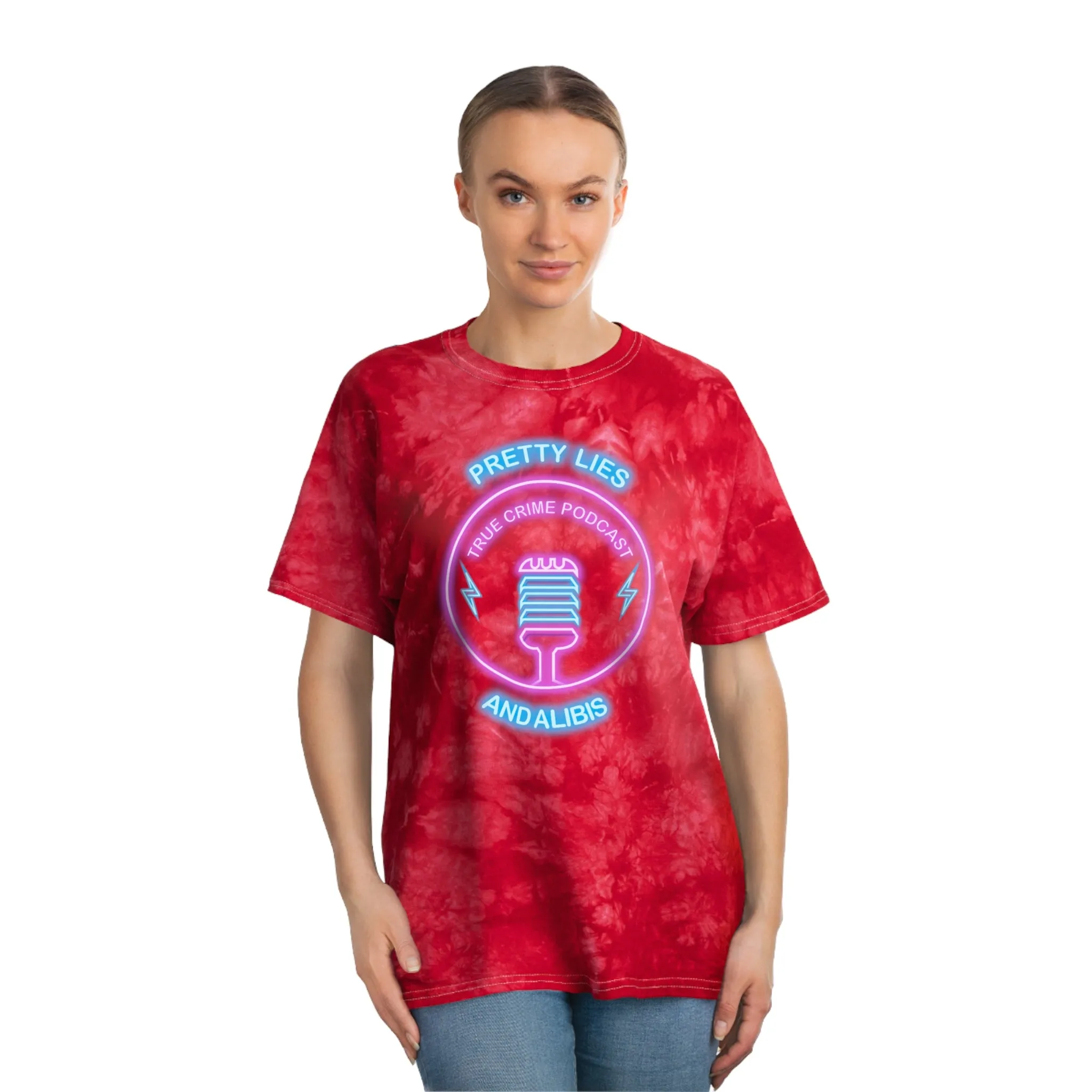 Logo Tie-Dye Tee, Crystal
