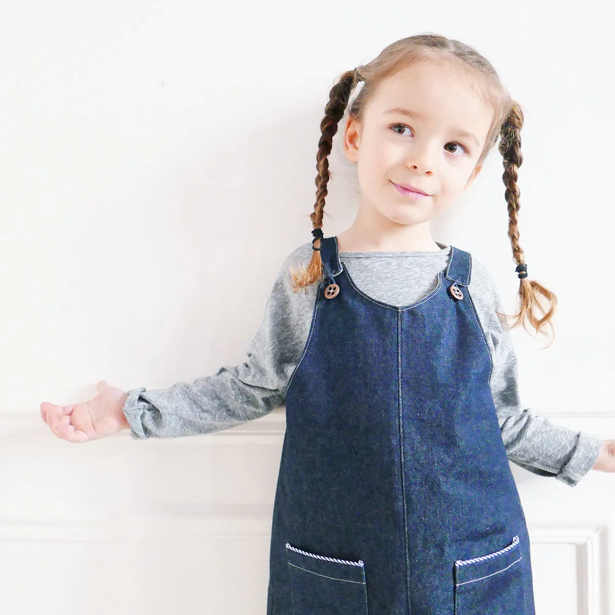 LONDON Dress & Short Overalls - Girl 6-4Y - PDF Sewing Pattern