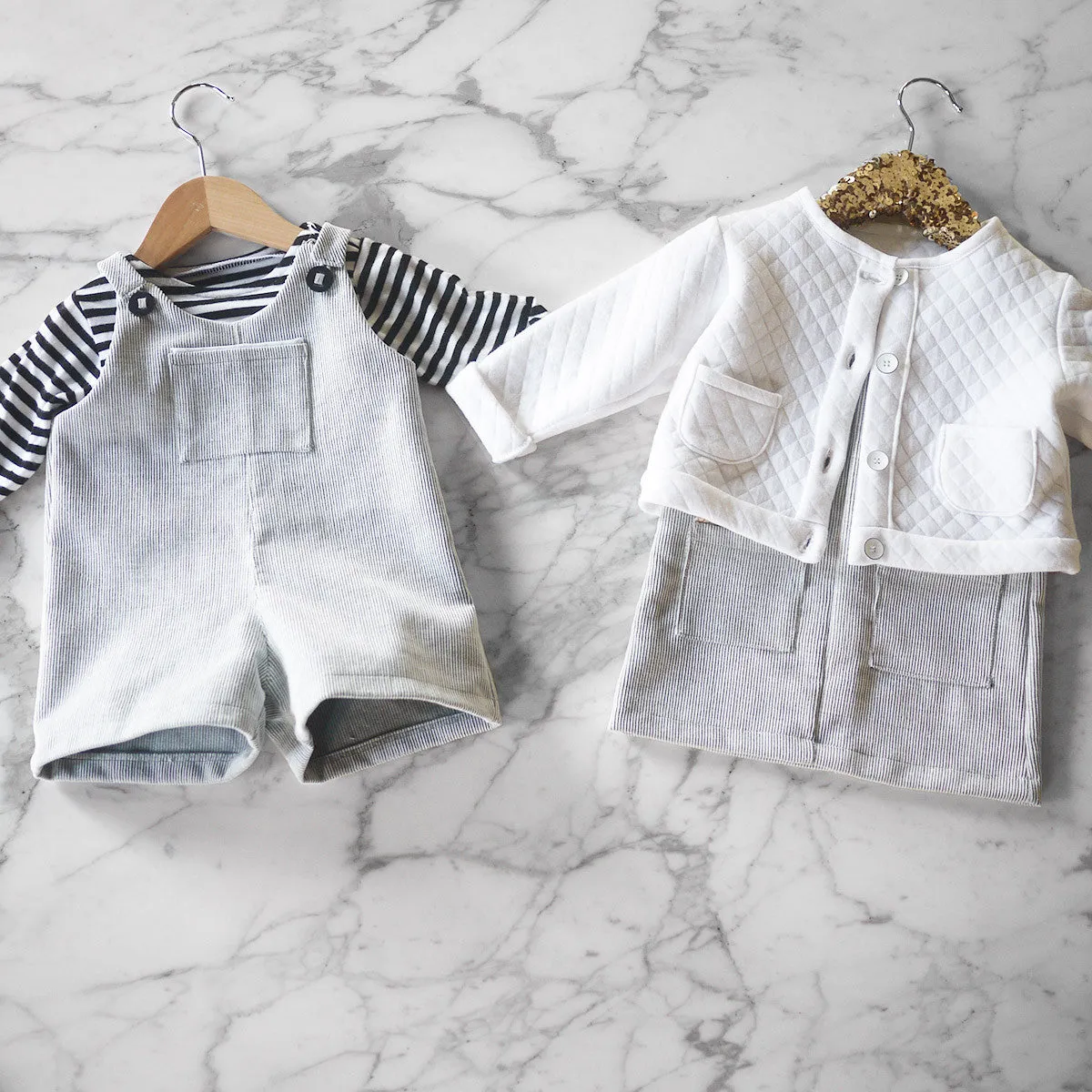 LONDON Dress & Short Overalls - Girl 6-4Y - PDF Sewing Pattern