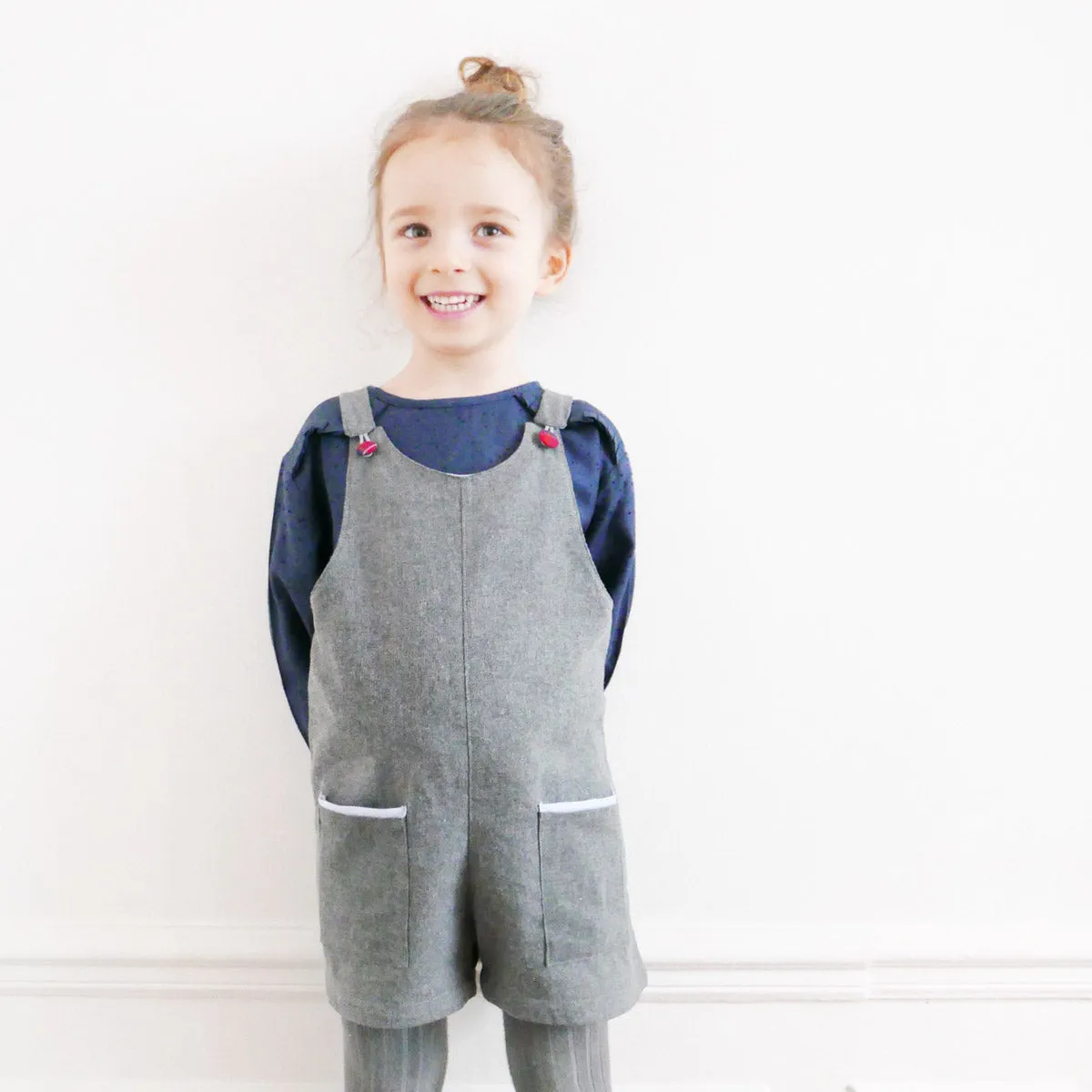 LONDON Dress & Short Overalls - Girl 6-4Y - PDF Sewing Pattern