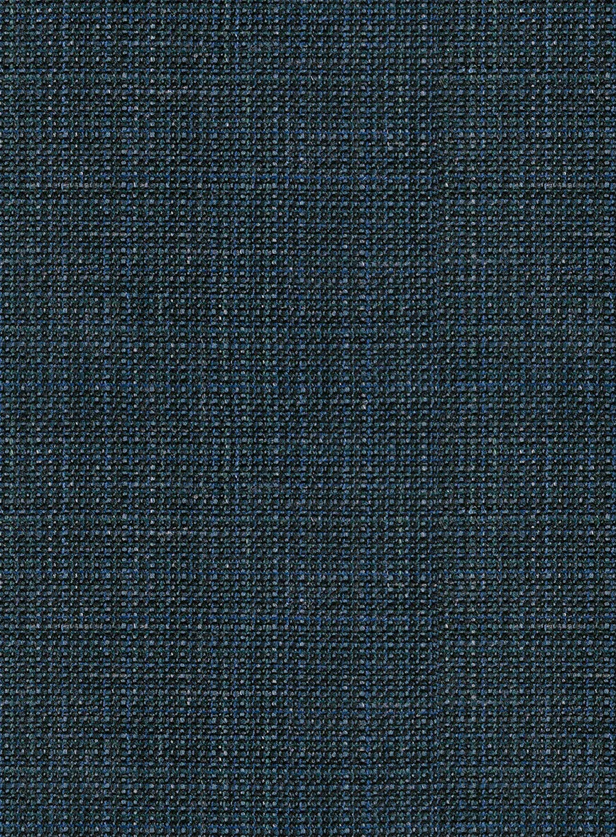London Loom Teal Blue Ilaria Wool Silk Linen Jacket