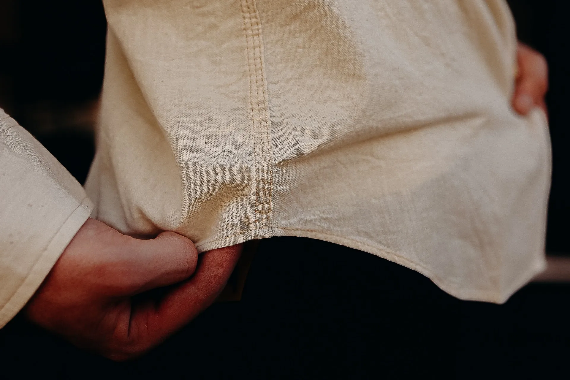 Long Sleeve Work Shirt- White Chambray (SC27851)