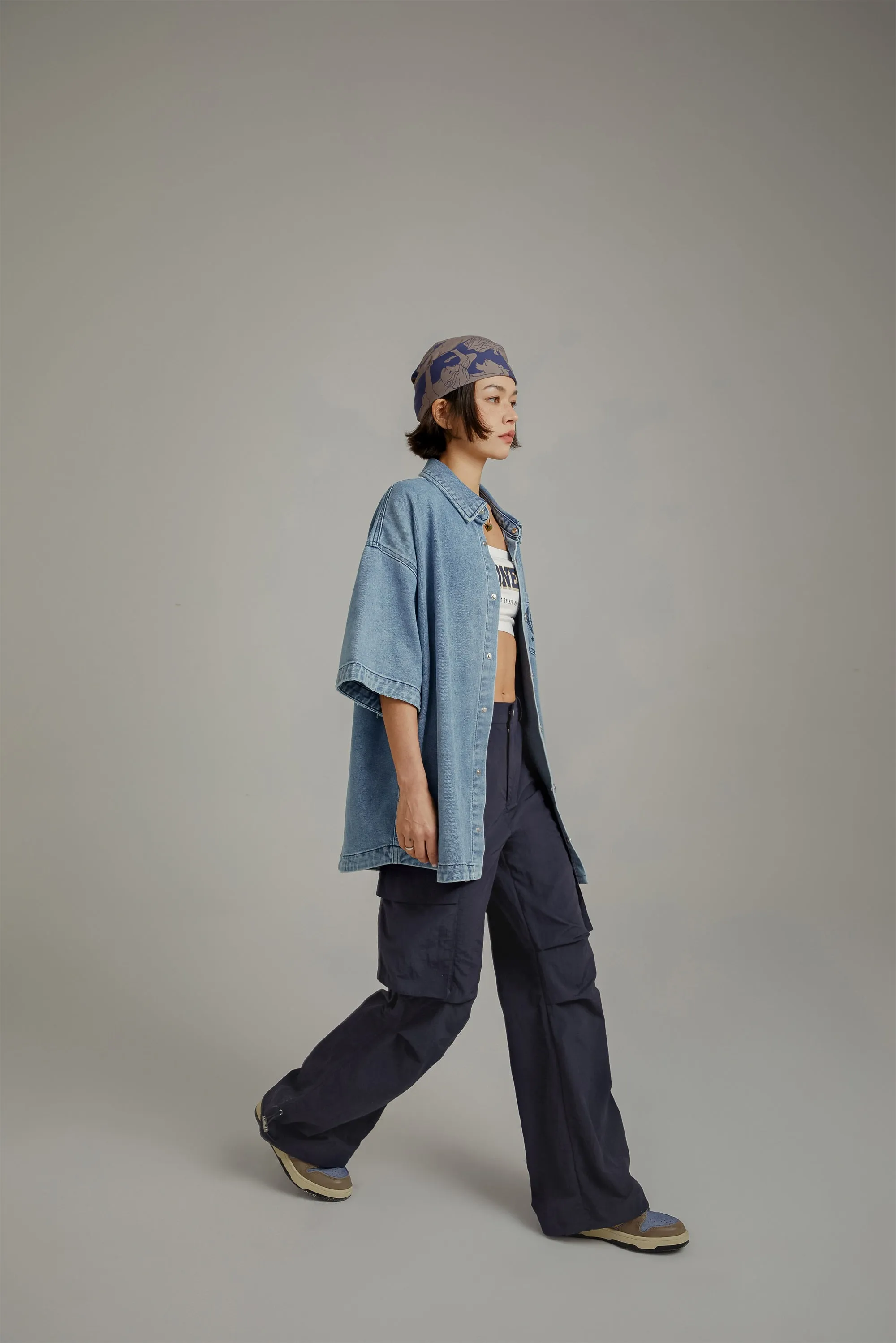 Loose-Fitting Denim Shirt