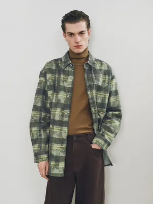 Loose Plaid Denim Shirts