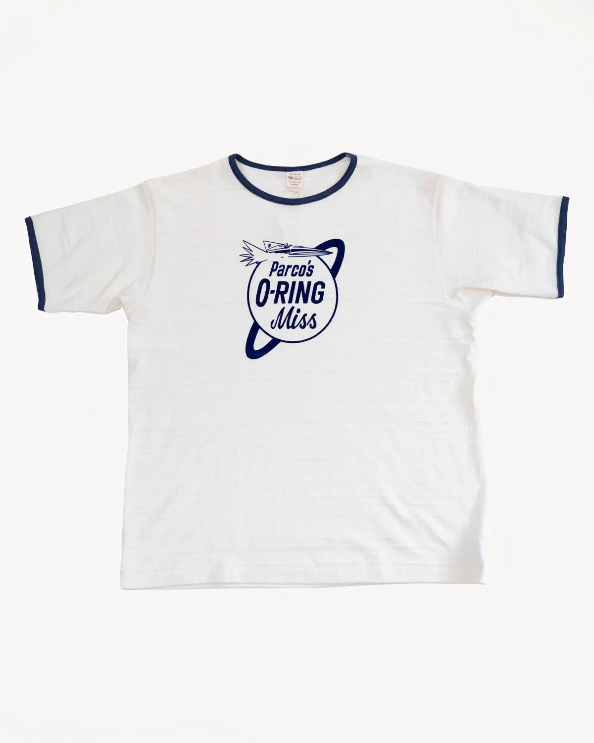 Lot 4059 - O-ring Ringer T-Shirt - Cream, Navy
