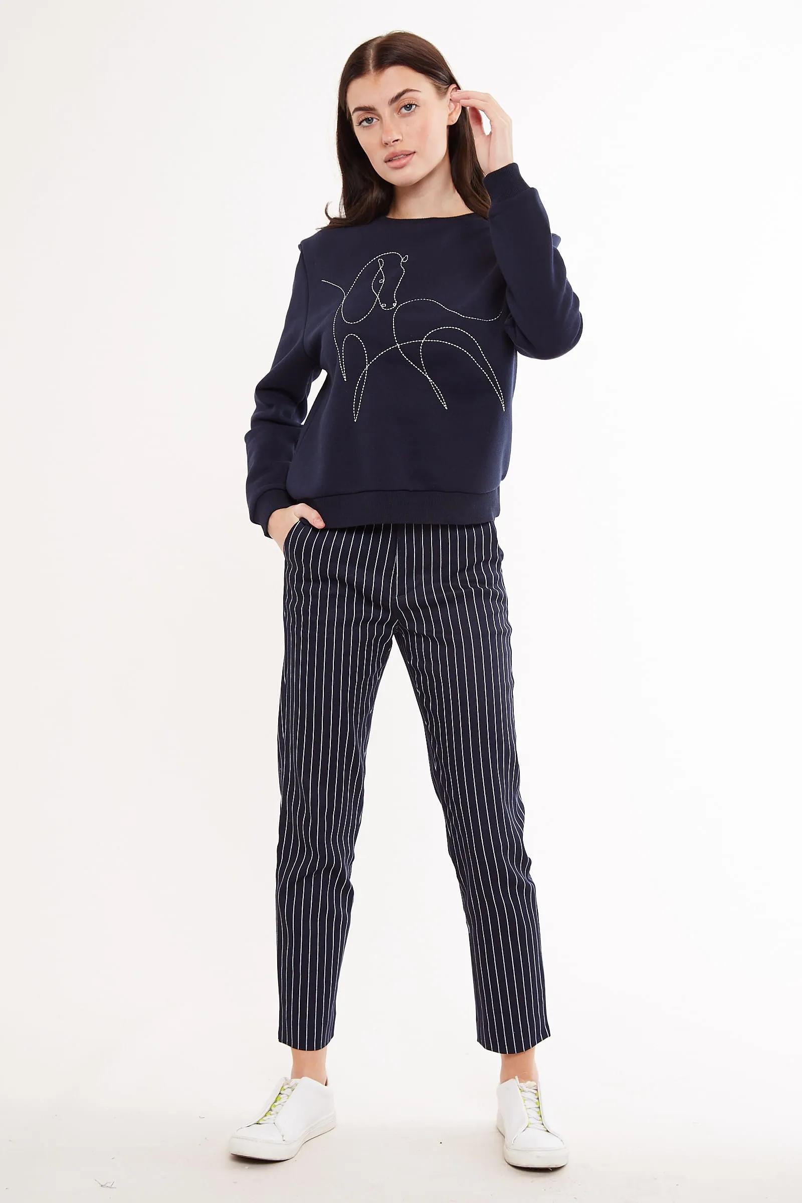 Louche Jan Cheval Embroided Sweatshirt - Navy