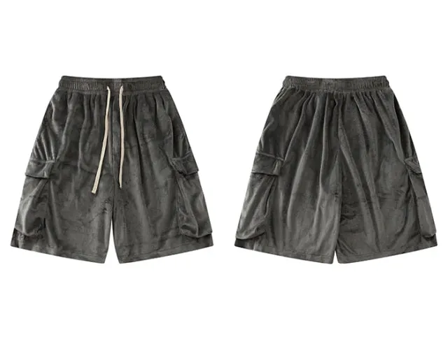 Lounge Velour Shorts in Charcoal or Black
