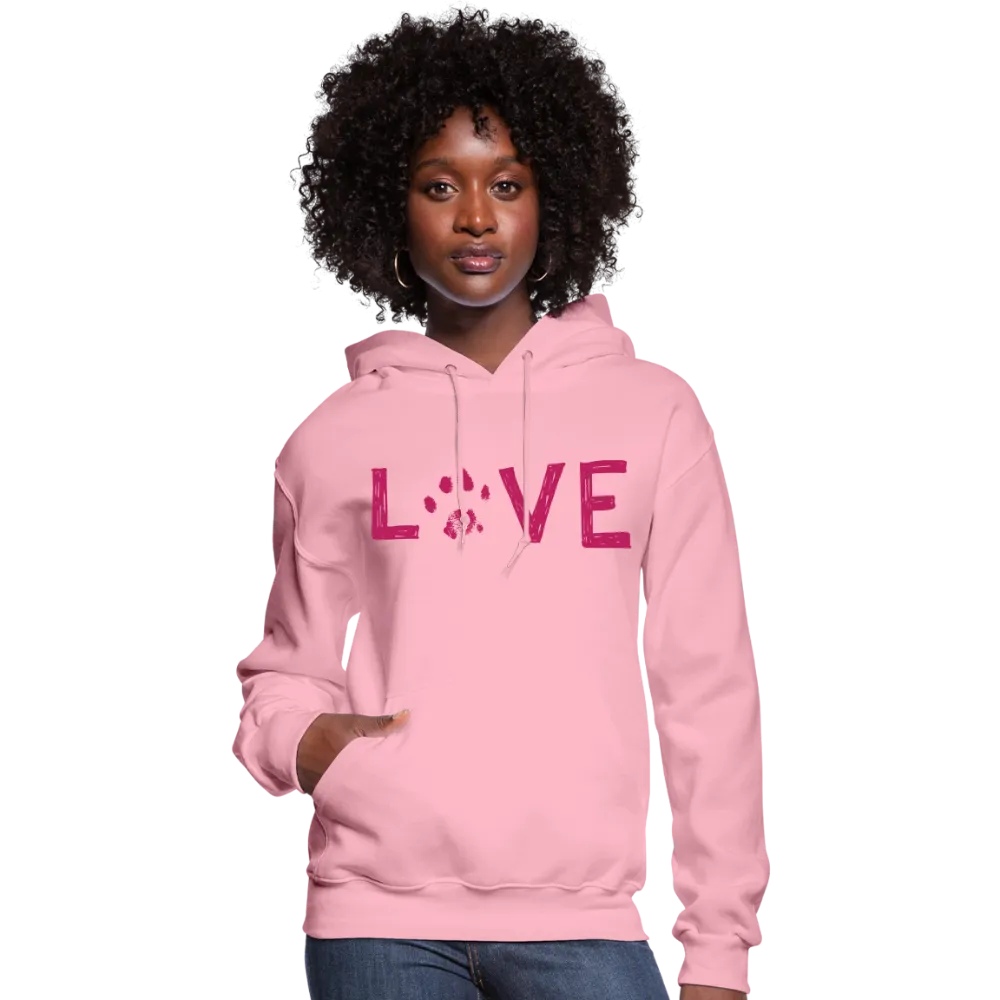 Love Pawprint Contoured Hoodie