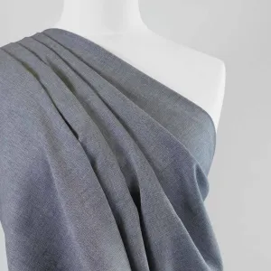 Lovey Dobby Evening Lake View Textured Denim Woven Fabric by Art Gallery Fabrics