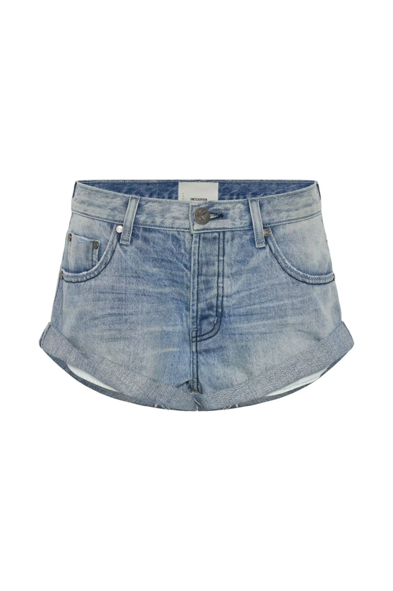 Low Waist Bandit Denim Shorts - Salty Dog