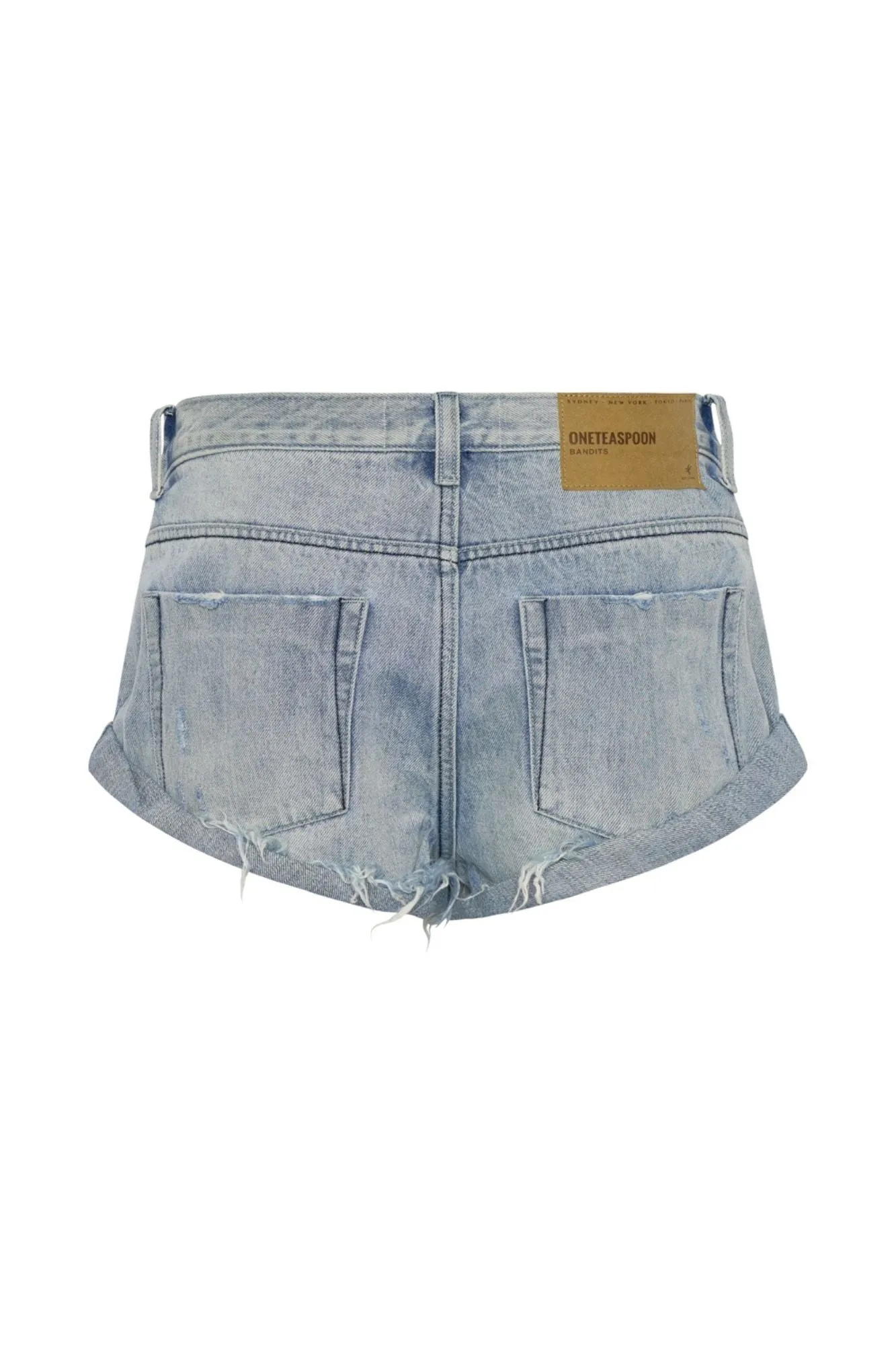 Low Waist Bandit Denim Shorts - Salty Dog