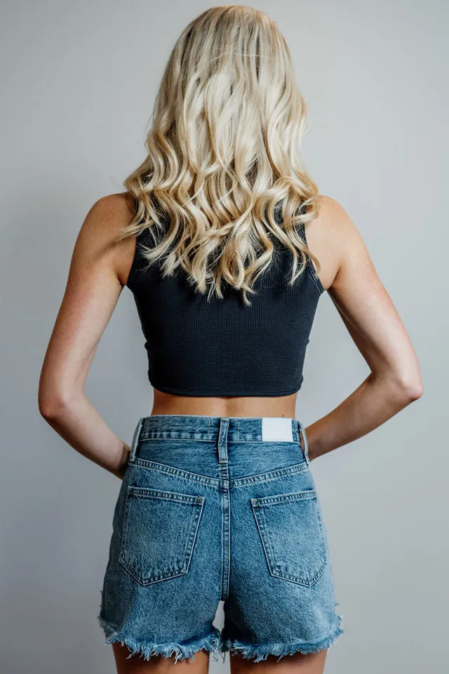Maeve High Rise Denim Shorts