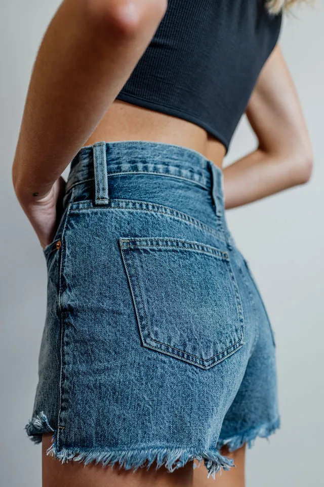 Maeve High Rise Denim Shorts