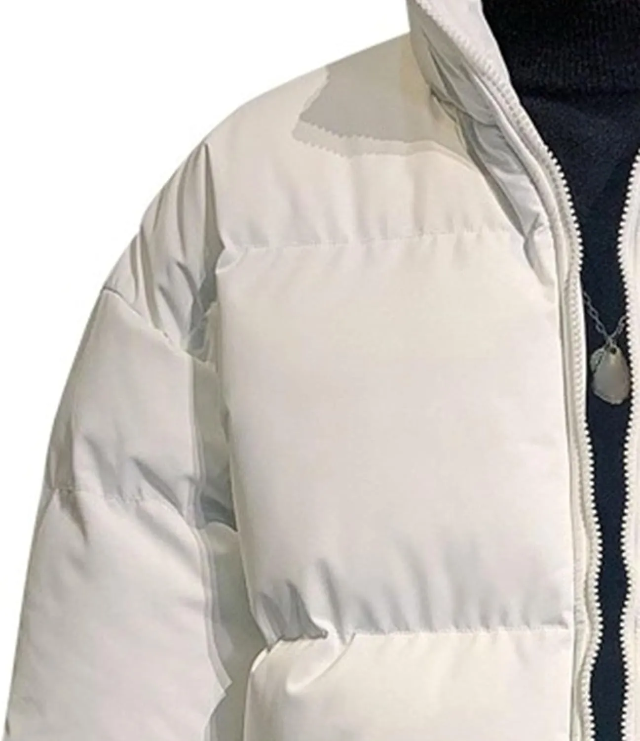 Maiyifu-GJ Men's Down Jackets Outerwear Lightweight Warm Winter Puffer Jacket Thickened Quilted Padded Coat Windbreaker