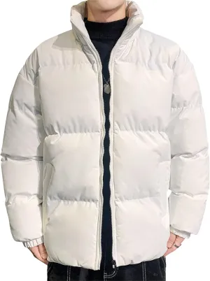 Maiyifu-GJ Men's Down Jackets Outerwear Lightweight Warm Winter Puffer Jacket Thickened Quilted Padded Coat Windbreaker
