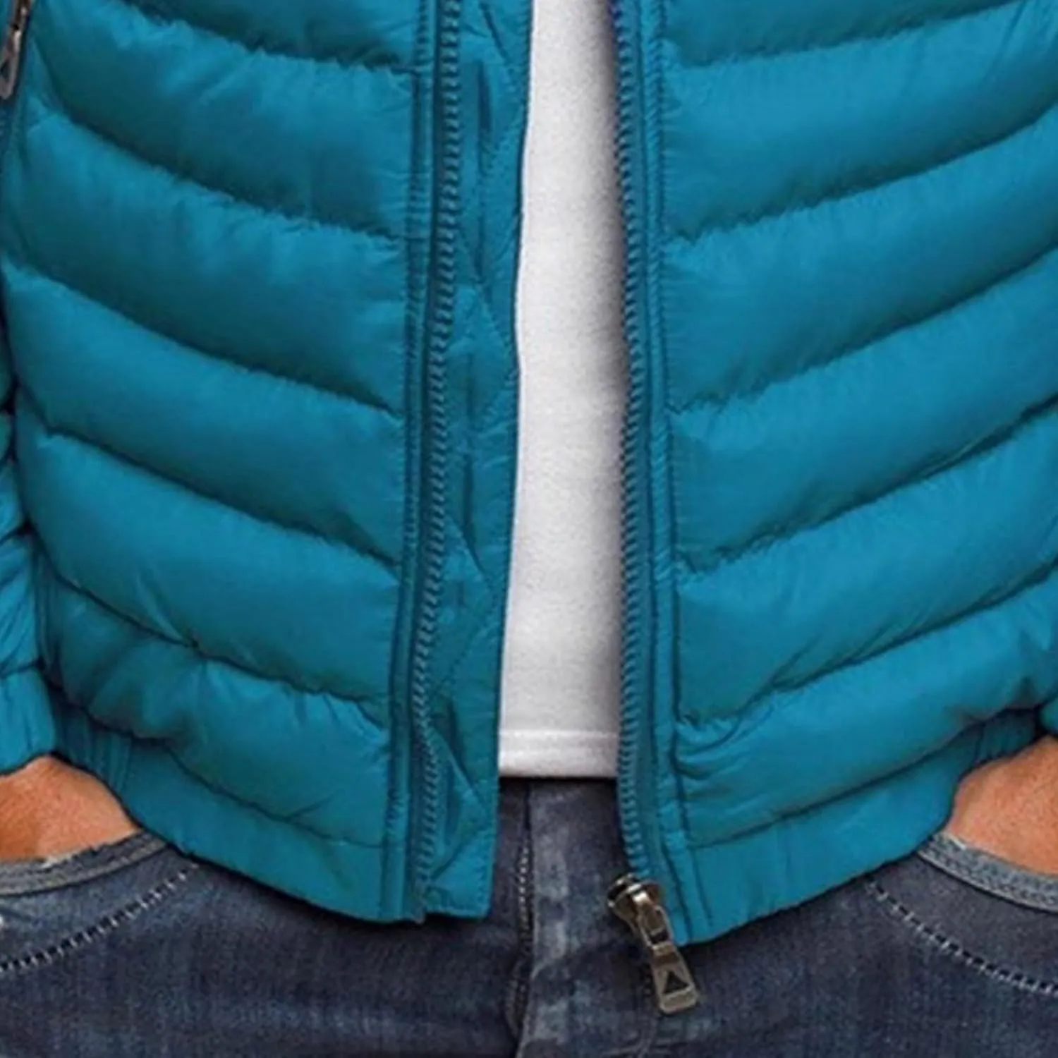 Maiyifu-GJ Men's Puffer Jackets Casual Lightweight Winter Down Coat Windproof Warm Quilted Padded Jackets Outerwear