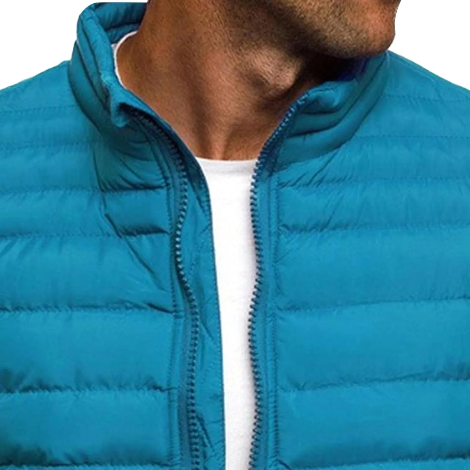Maiyifu-GJ Men's Puffer Jackets Casual Lightweight Winter Down Coat Windproof Warm Quilted Padded Jackets Outerwear
