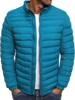 Maiyifu-GJ Men's Puffer Jackets Casual Lightweight Winter Down Coat Windproof Warm Quilted Padded Jackets Outerwear