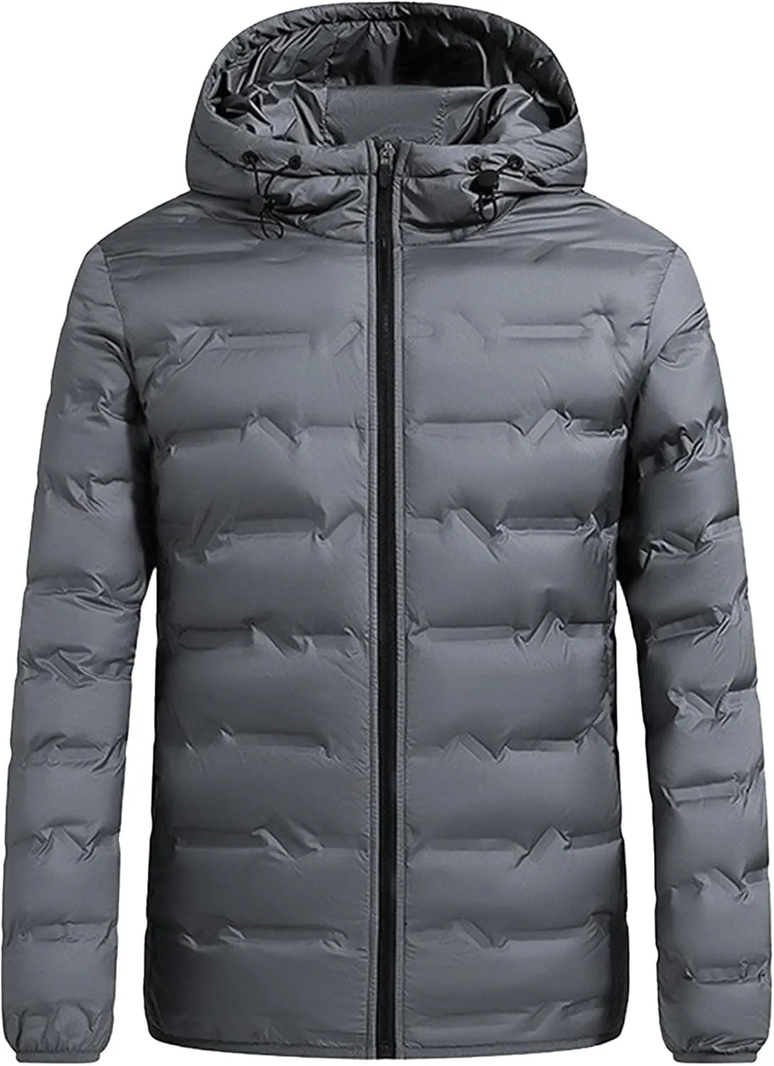 Maiyifu-GJ Men's Thicken Puffer Jacket Warm Winter Coat Windbreaker Lightweight Windproof Padded Jackets Outerwear