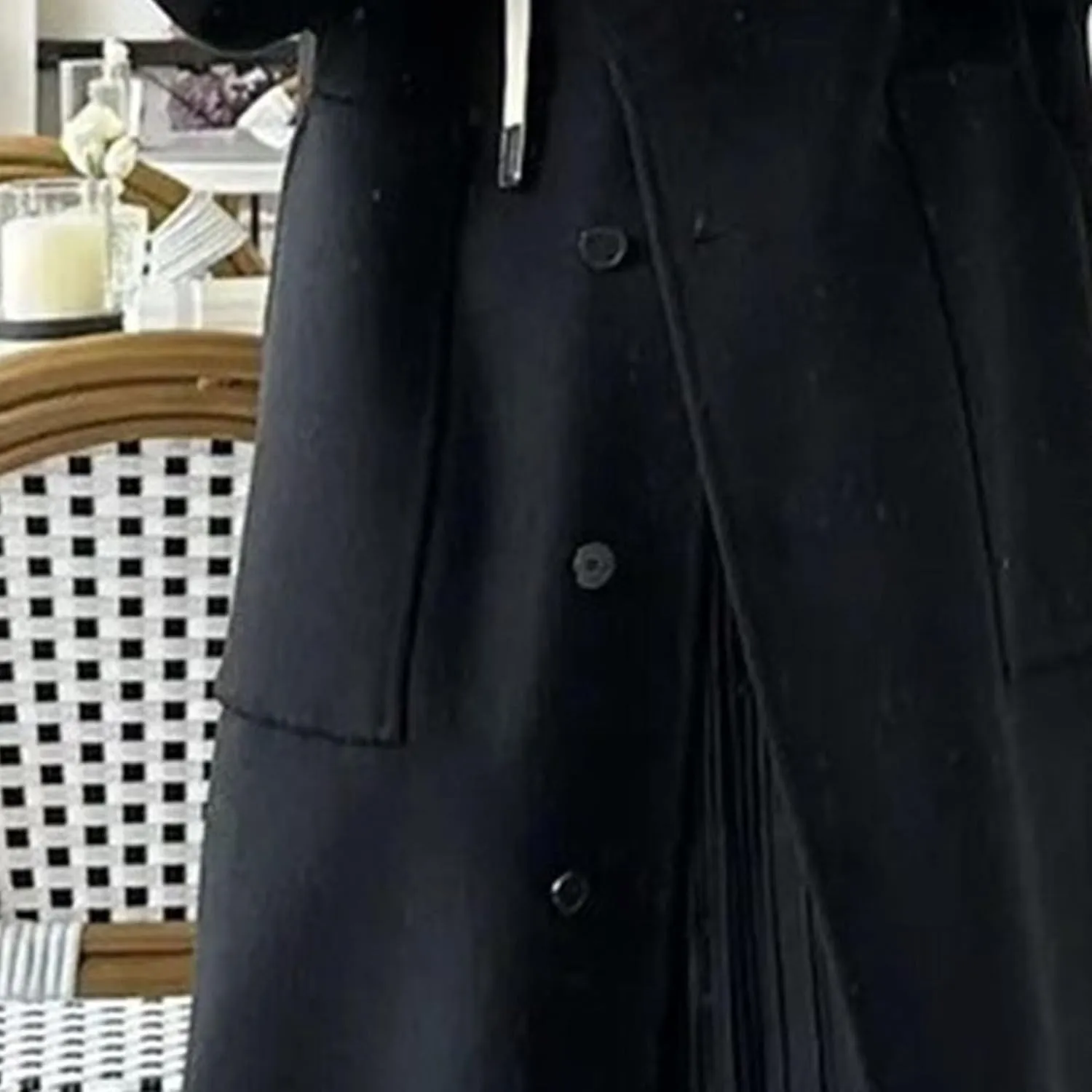 Maiyifu-GJ Womens Wool Blend Hooded Overcoat Winter Single Breasted Long Trench Coat Outdoor Windbreaker Jackets Outerwear