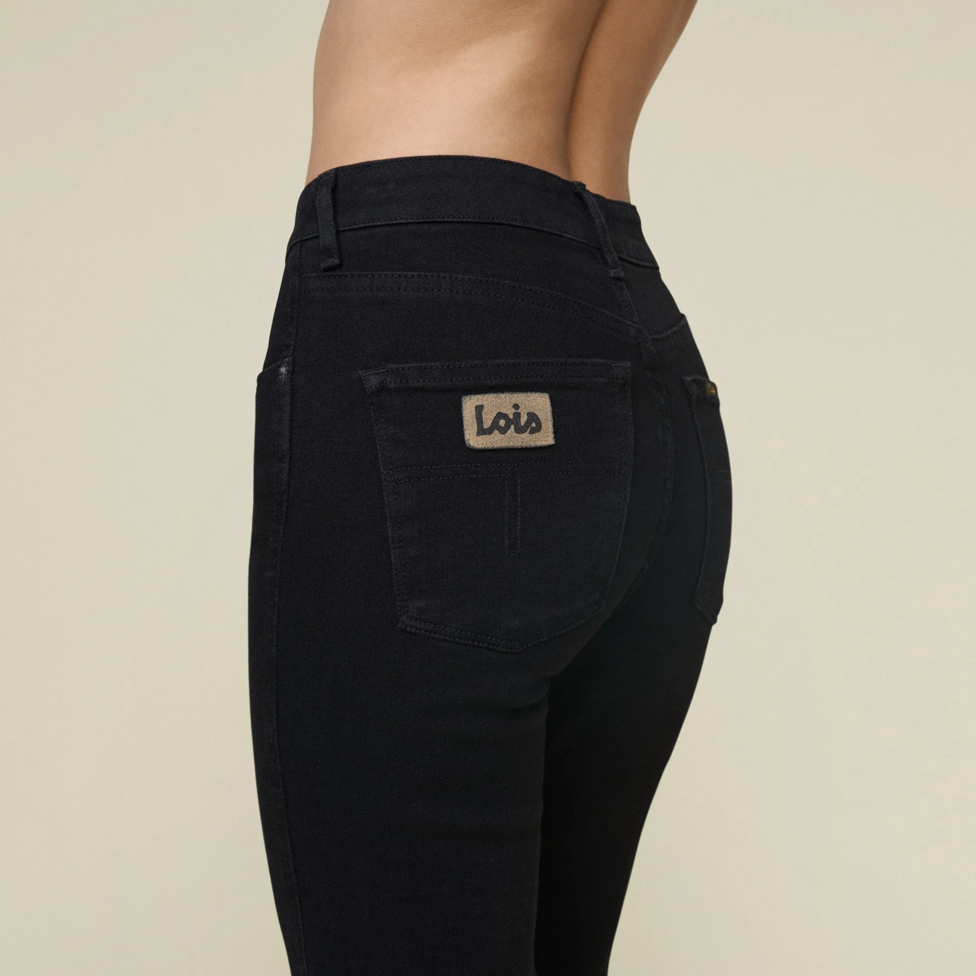 Malena-F Edge The Black Caspar - High Rise Straight Fit