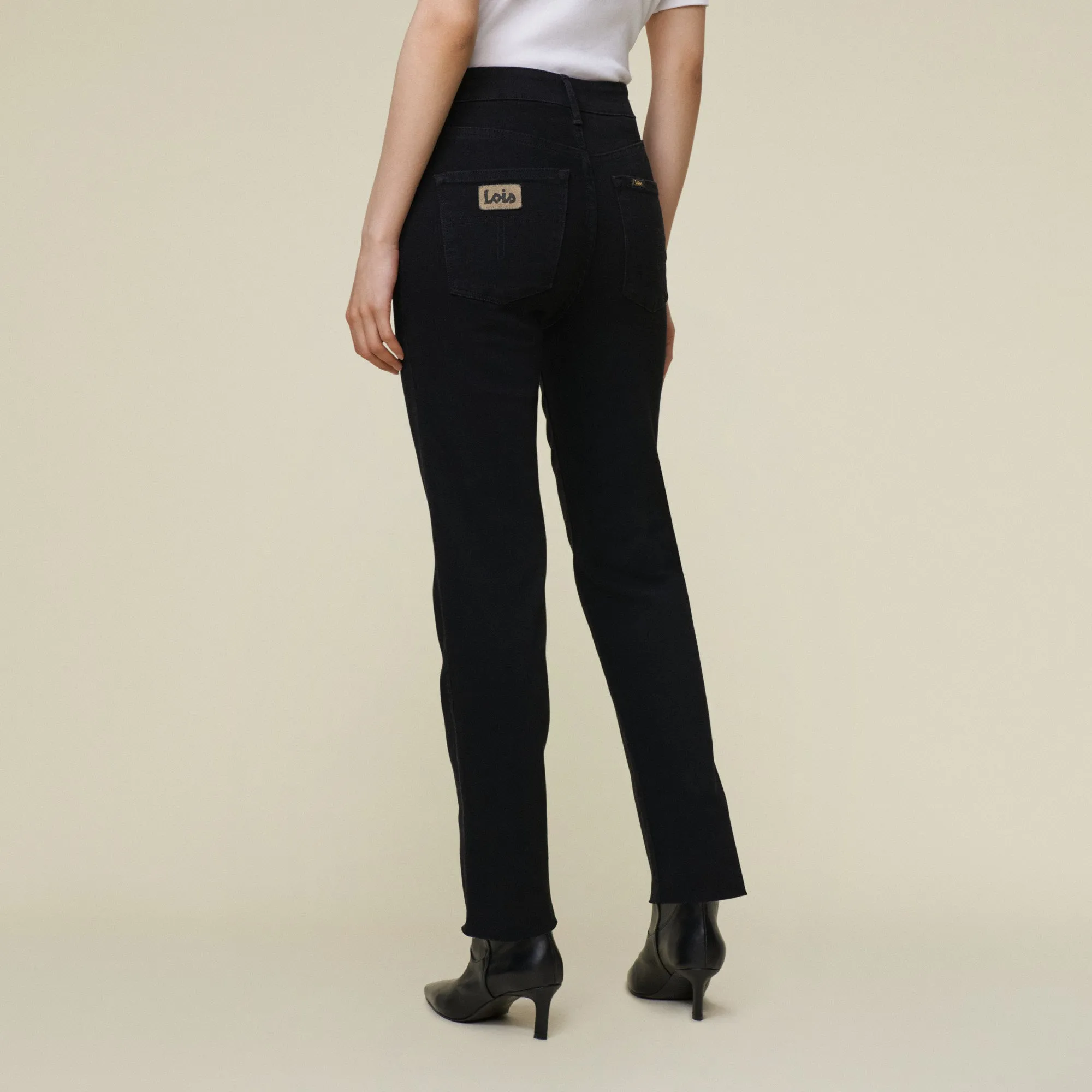 Malena-F Edge The Black Caspar - High Rise Straight Fit