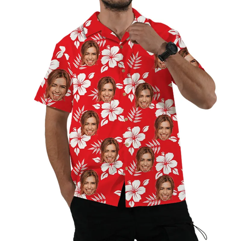 Man Hawaiian Shirt Soft Cool Summer Hawaii Shirts Floral Tropic Print V Neck Shirt Short Sleeve Button Up Tops