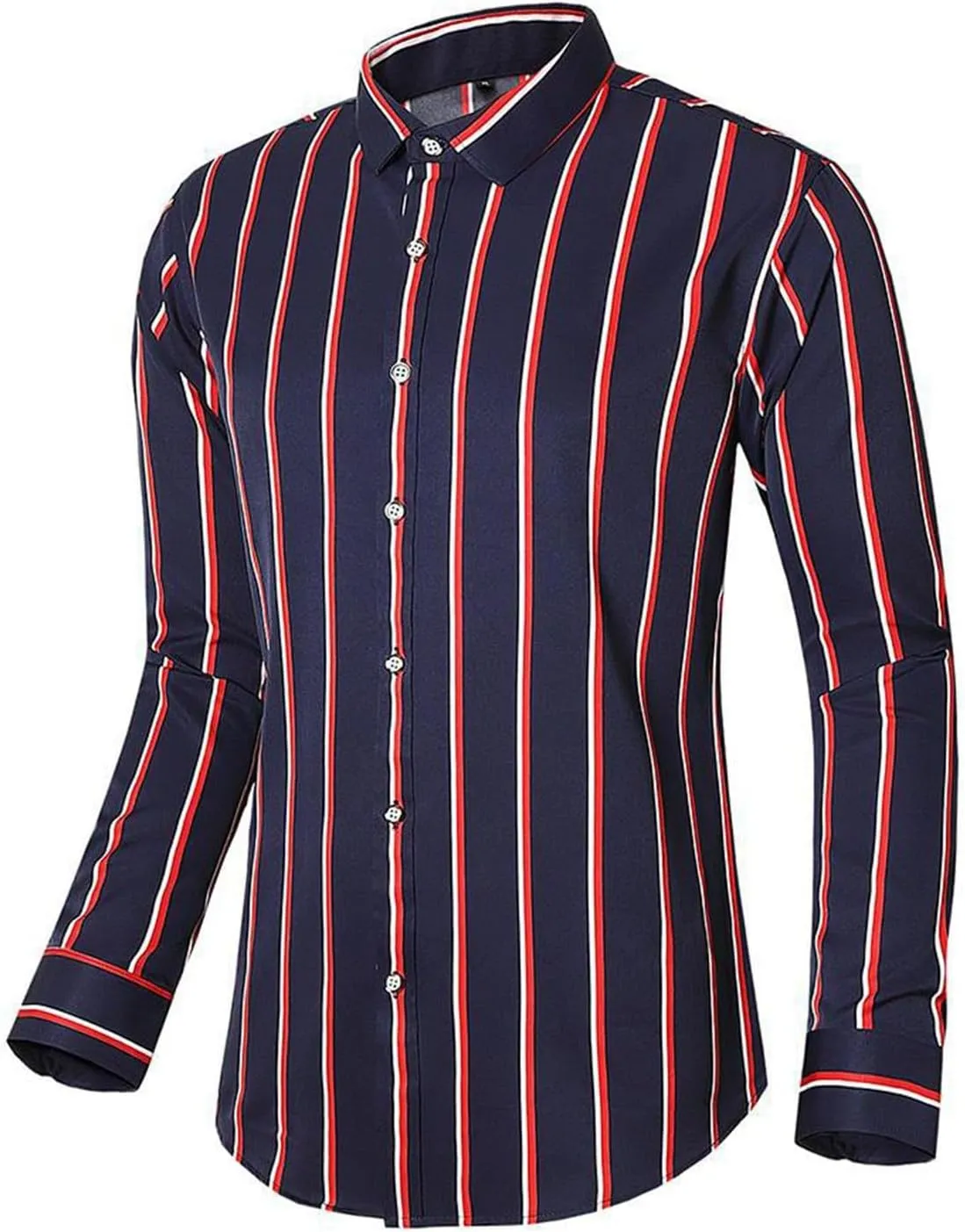 Man High Neck T Shirts Tee Tops for Mens Long Sleeve Plaid Cardigan Fall Winter Tee Shirt 2025 Y2K