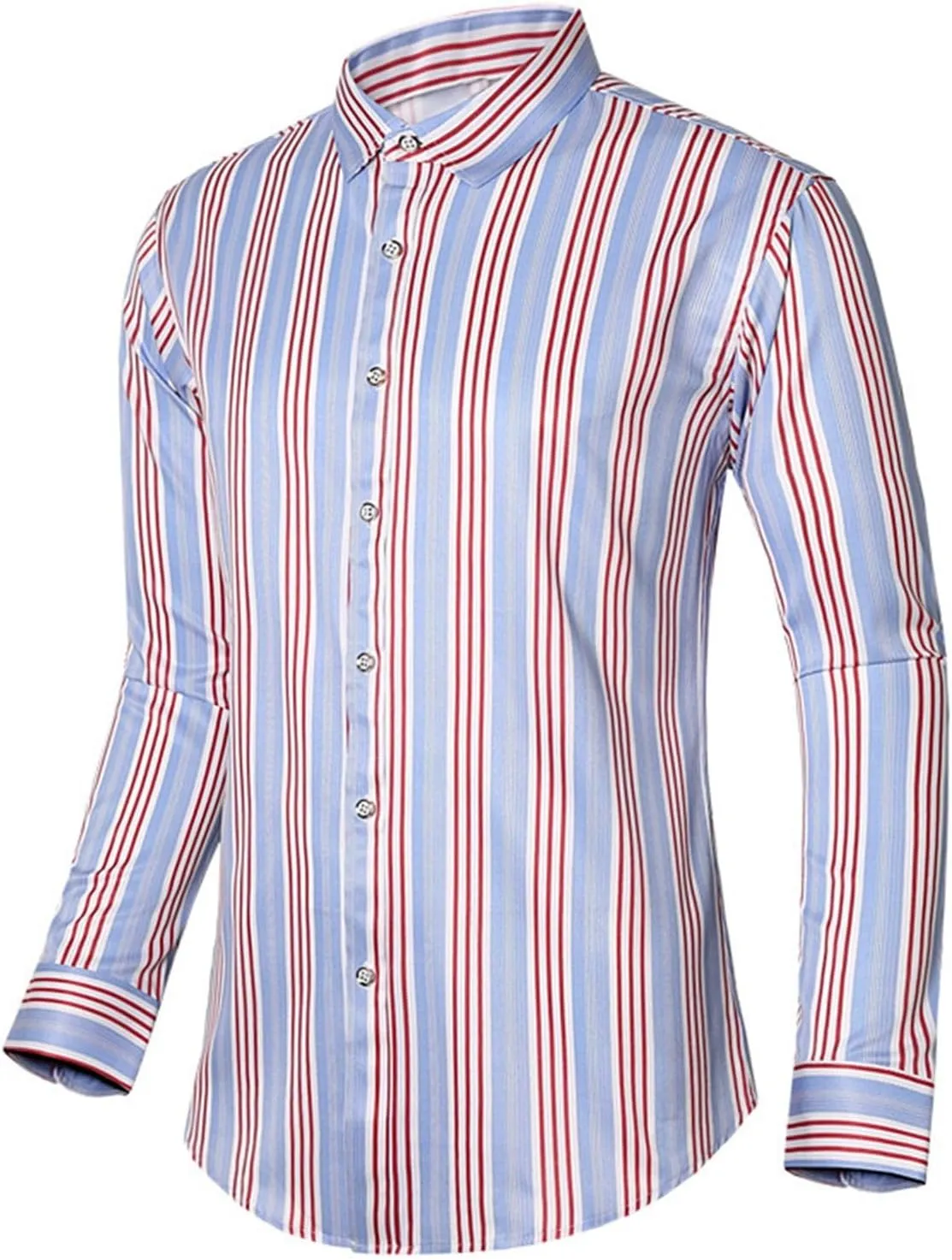 Man High Neck T Shirts Tee Tops for Mens Long Sleeve Plaid Cardigan Fall Winter Tee Shirt 2025 Y2K