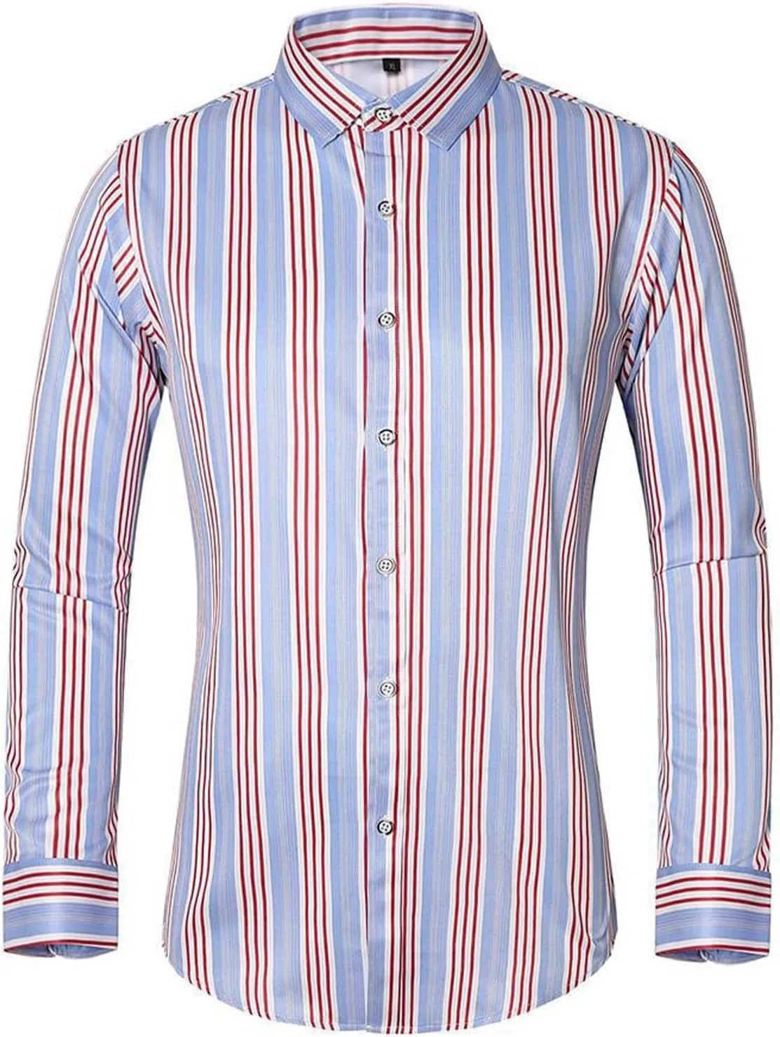 Man High Neck T Shirts Tee Tops for Mens Long Sleeve Plaid Cardigan Fall Winter Tee Shirt 2025 Y2K