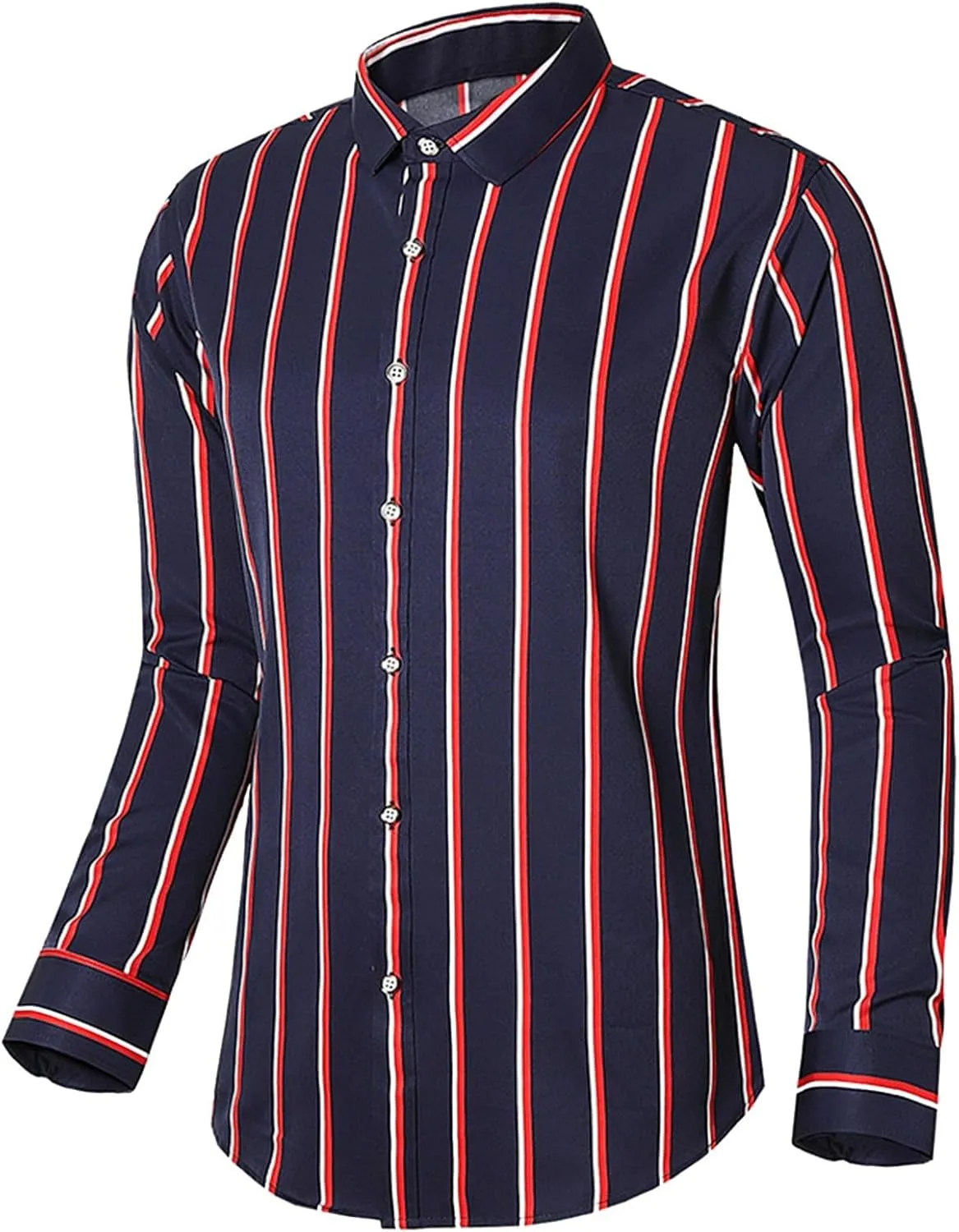 Man High Neck T Shirts Tee Tops for Mens Long Sleeve Plaid Cardigan Fall Winter Tee Shirt 2025 Y2K