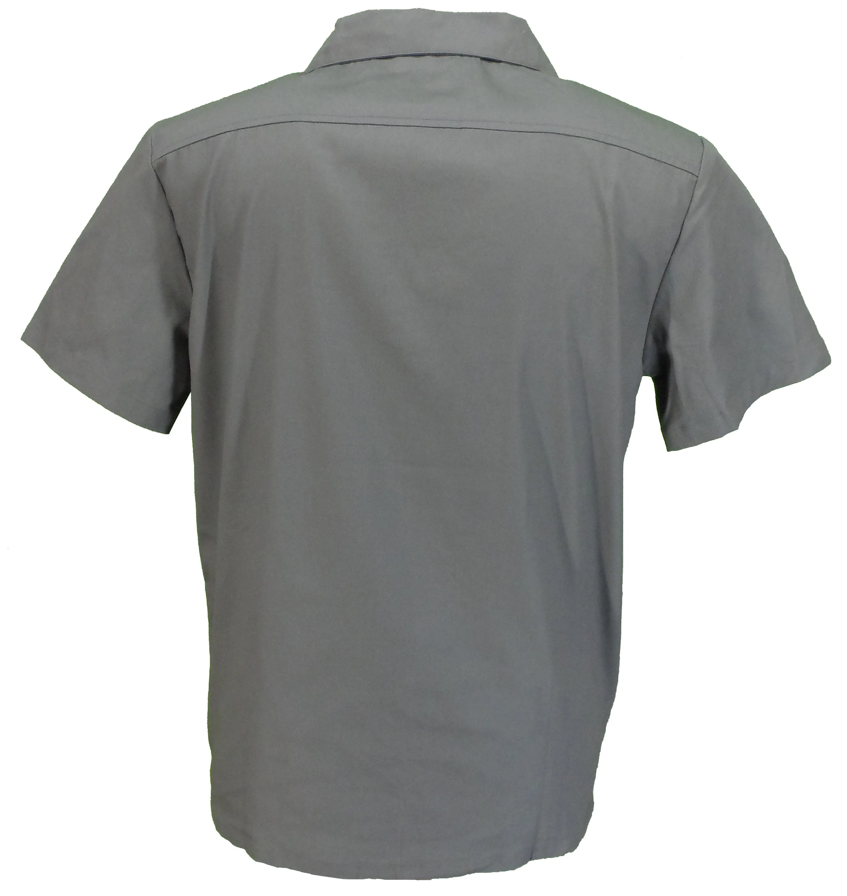 Mazeys Mens Retro Grey/Burgundy Rockabilly Bowling Shirts