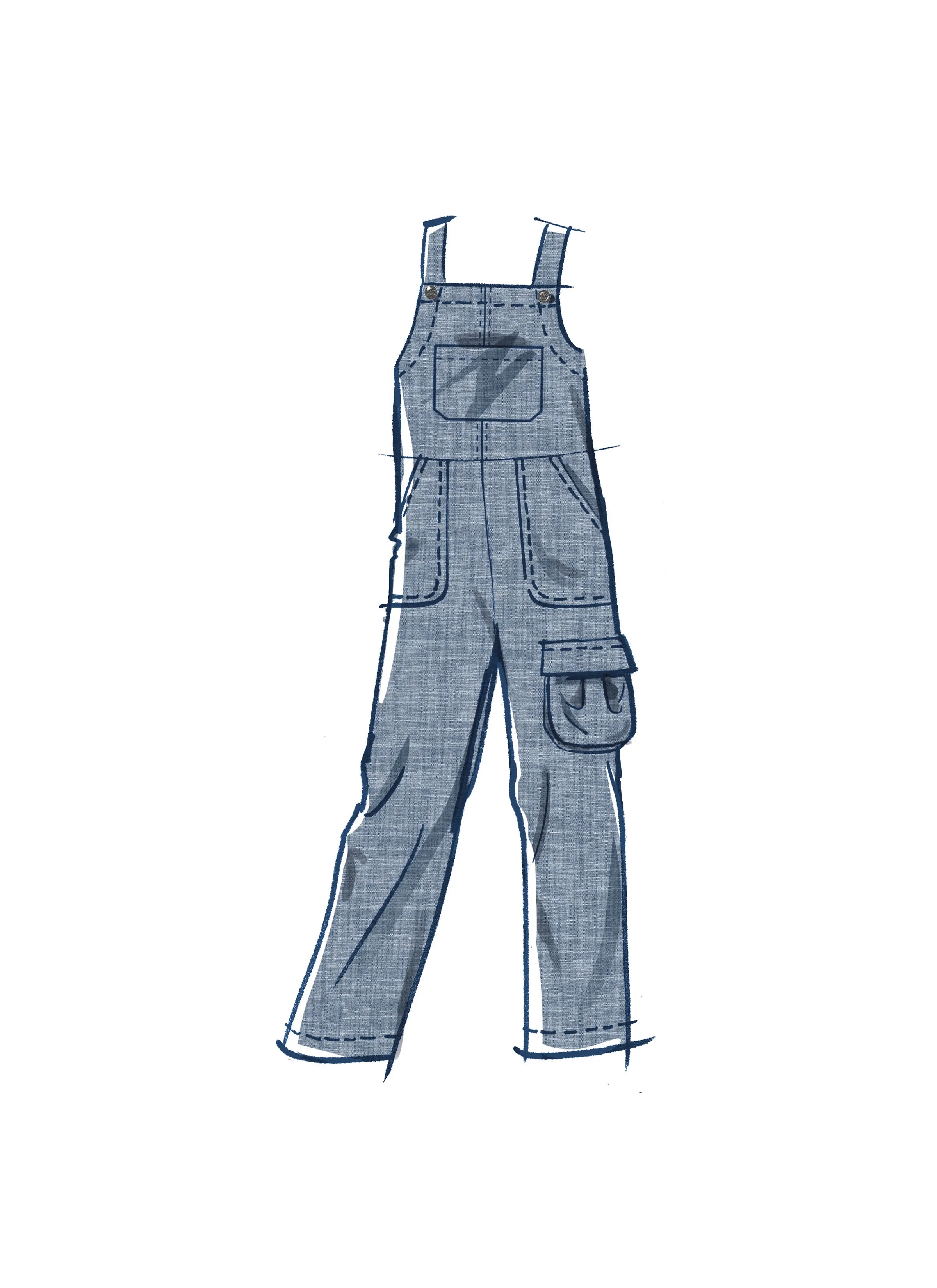 McCall's Sewing Pattern 8489 Girls' Pinafore and Overalls