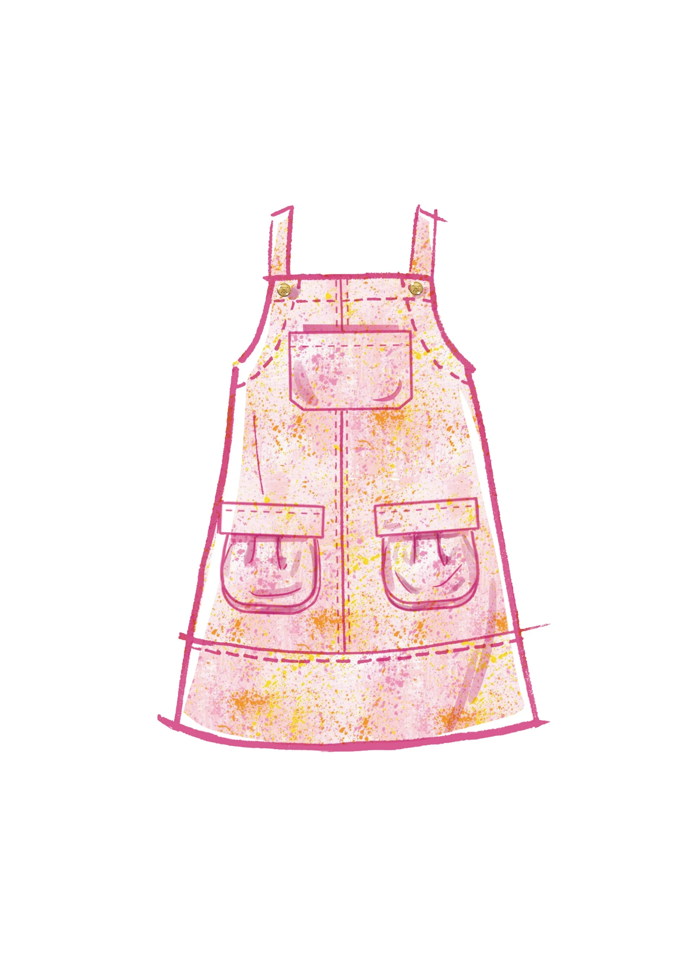McCall's Sewing Pattern 8489 Girls' Pinafore and Overalls