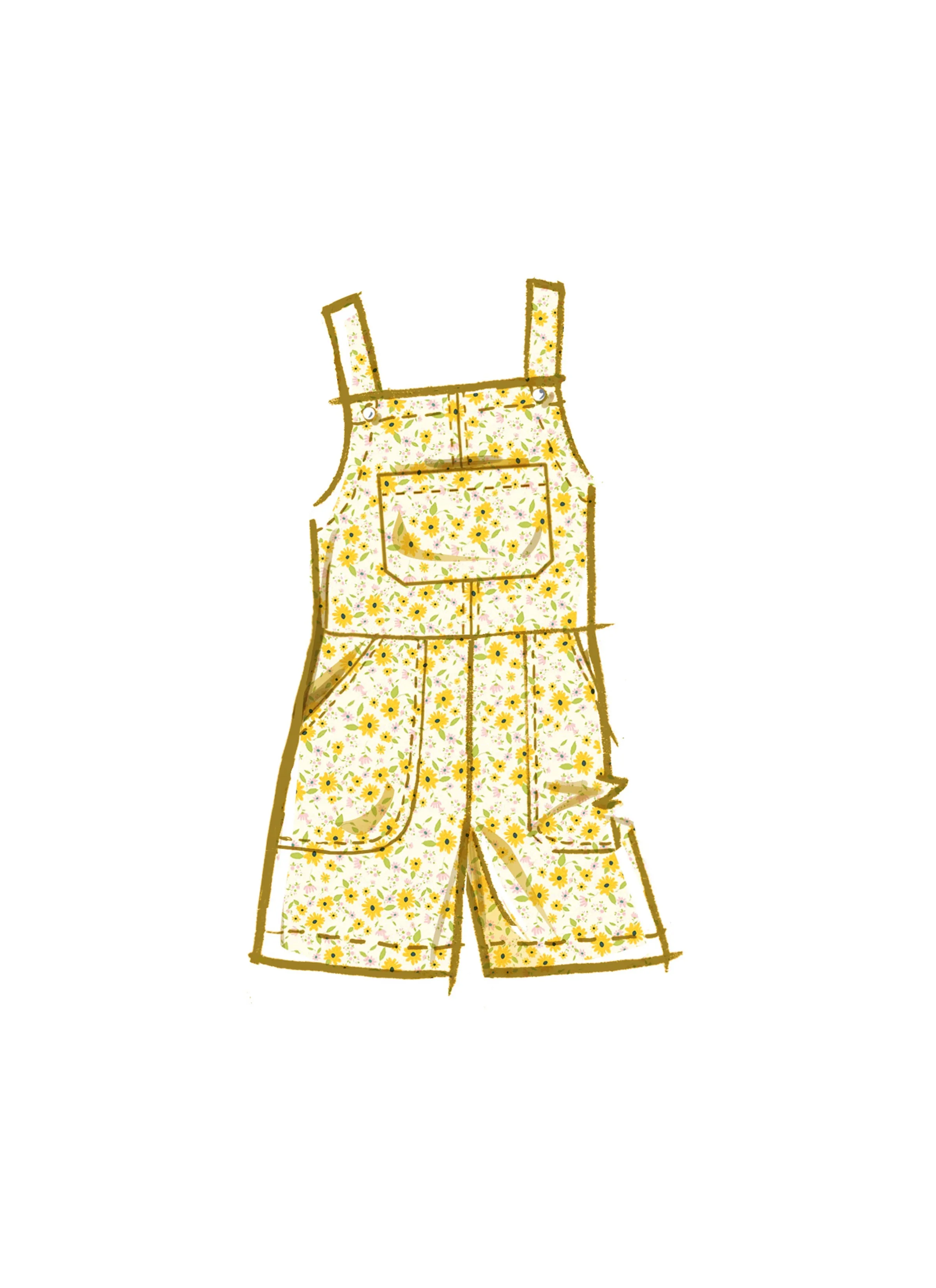McCall's Sewing Pattern 8489 Girls' Pinafore and Overalls