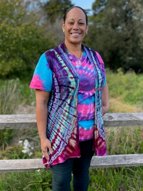 Medium Colorfully Blessed Sleeveless Cardigan (Vest) #5