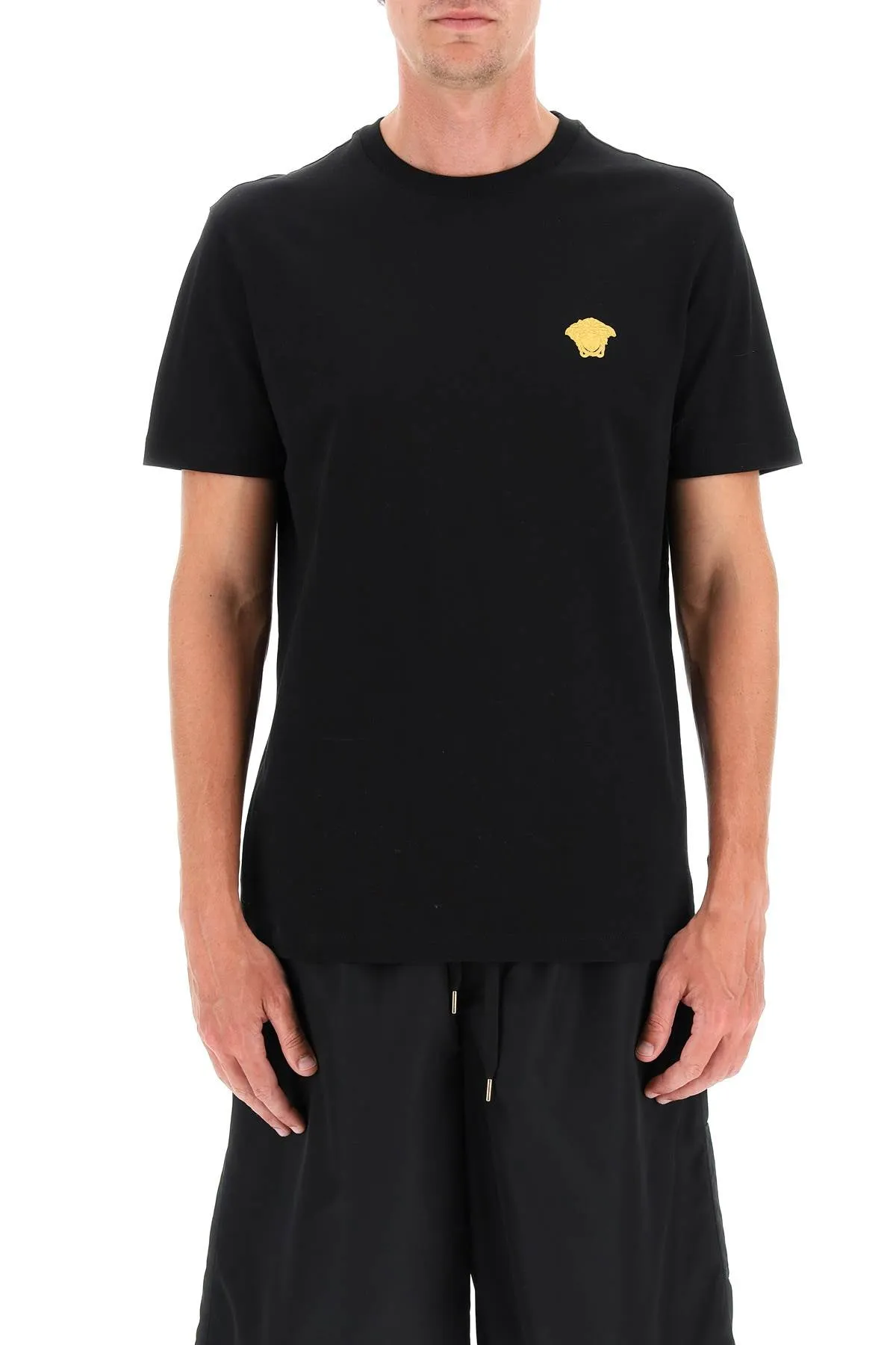 medusa embroidered t-shirt 1008481 1A08489 BLACK