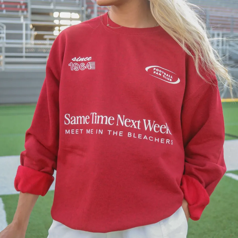Meet Me in the Bleachers Red Sweatshirt