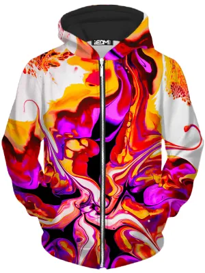 Melting Hibiscus Unisex Zip-Up Hoodie