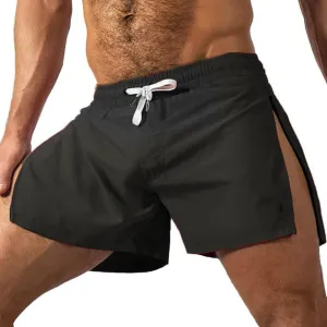 Men Athletic Running Shorts Lightweight Gym Workout Side Split Shorts Athletic Quick Dry Sports Shorts with Pockets